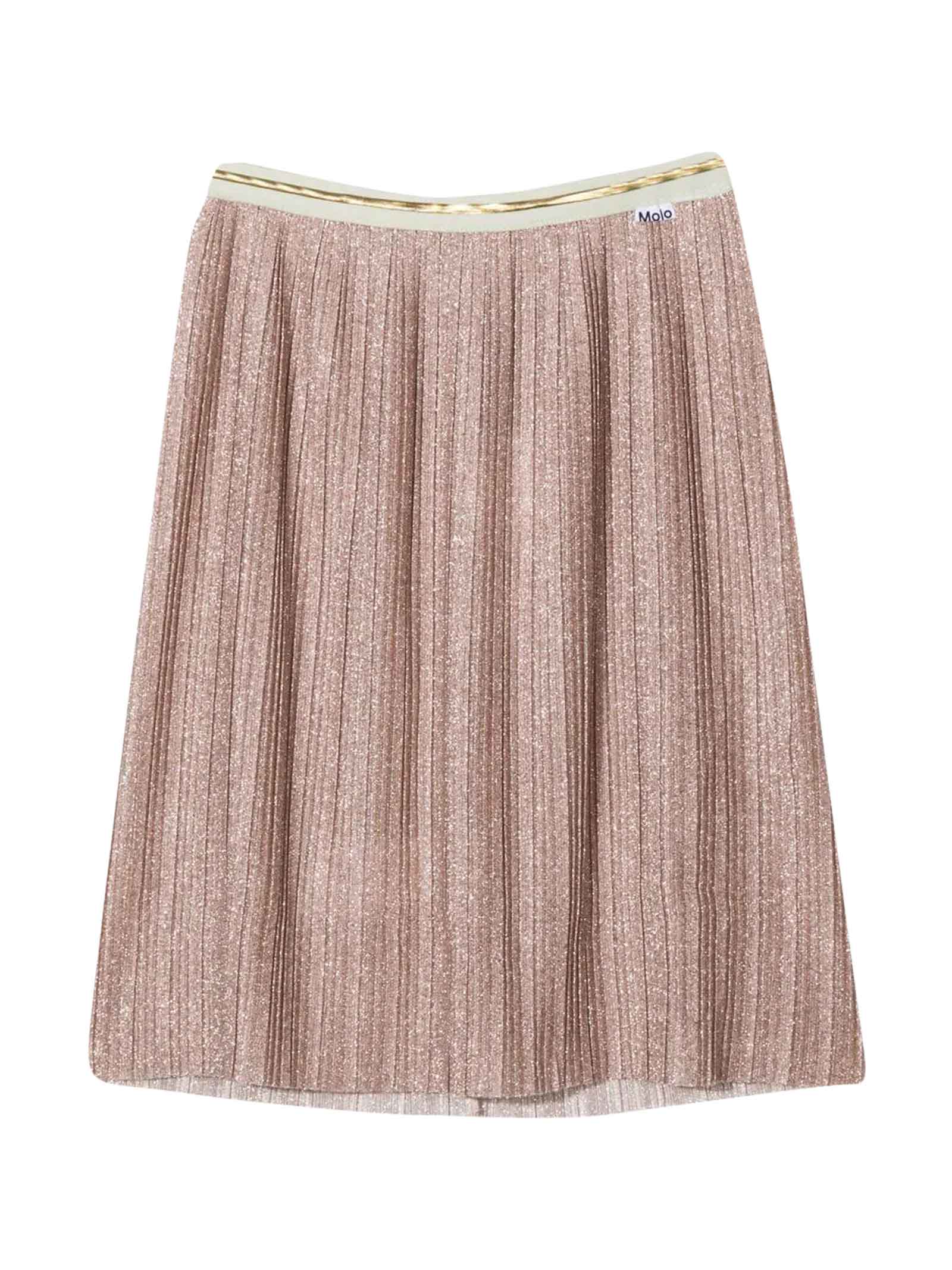 Molo Kids Girl Glitter Pink Skirt