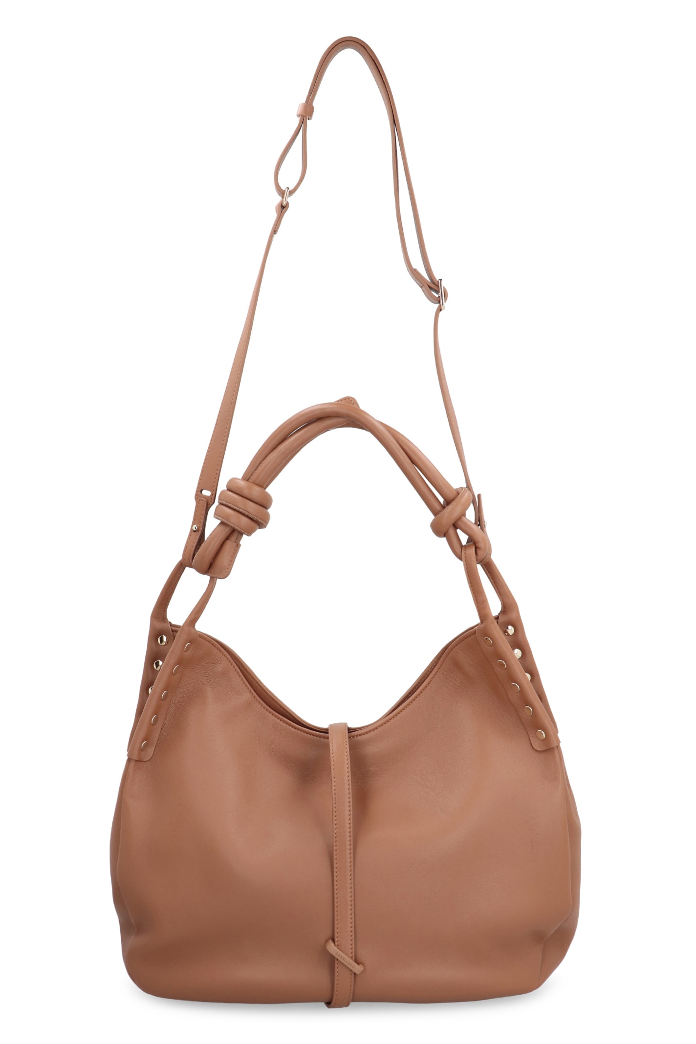 Shop Zanellato Ima Leather Shoulder Bag In Saddle Brown