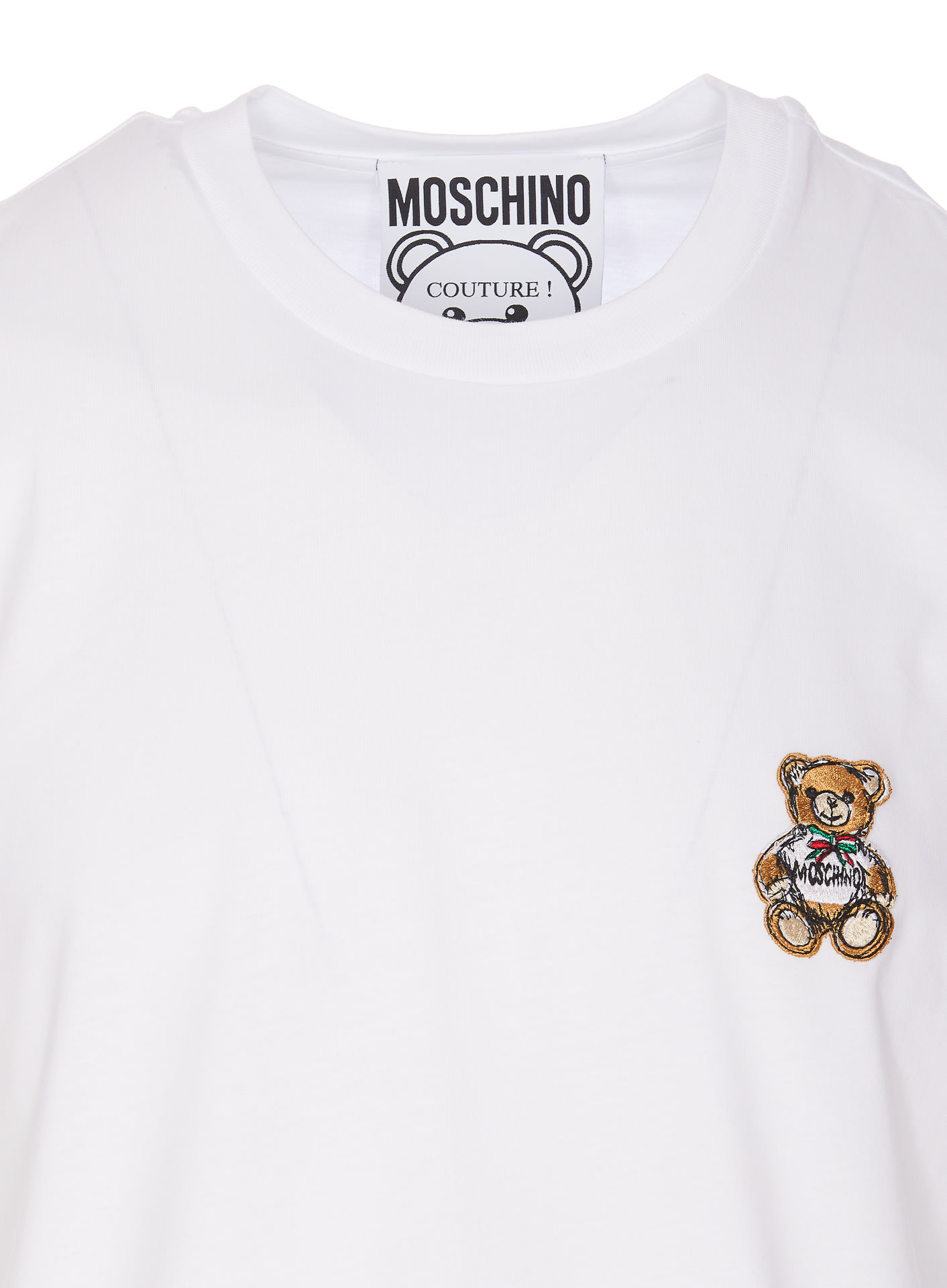 Shop Moschino Drawn Teddy Bear T-shirt In White