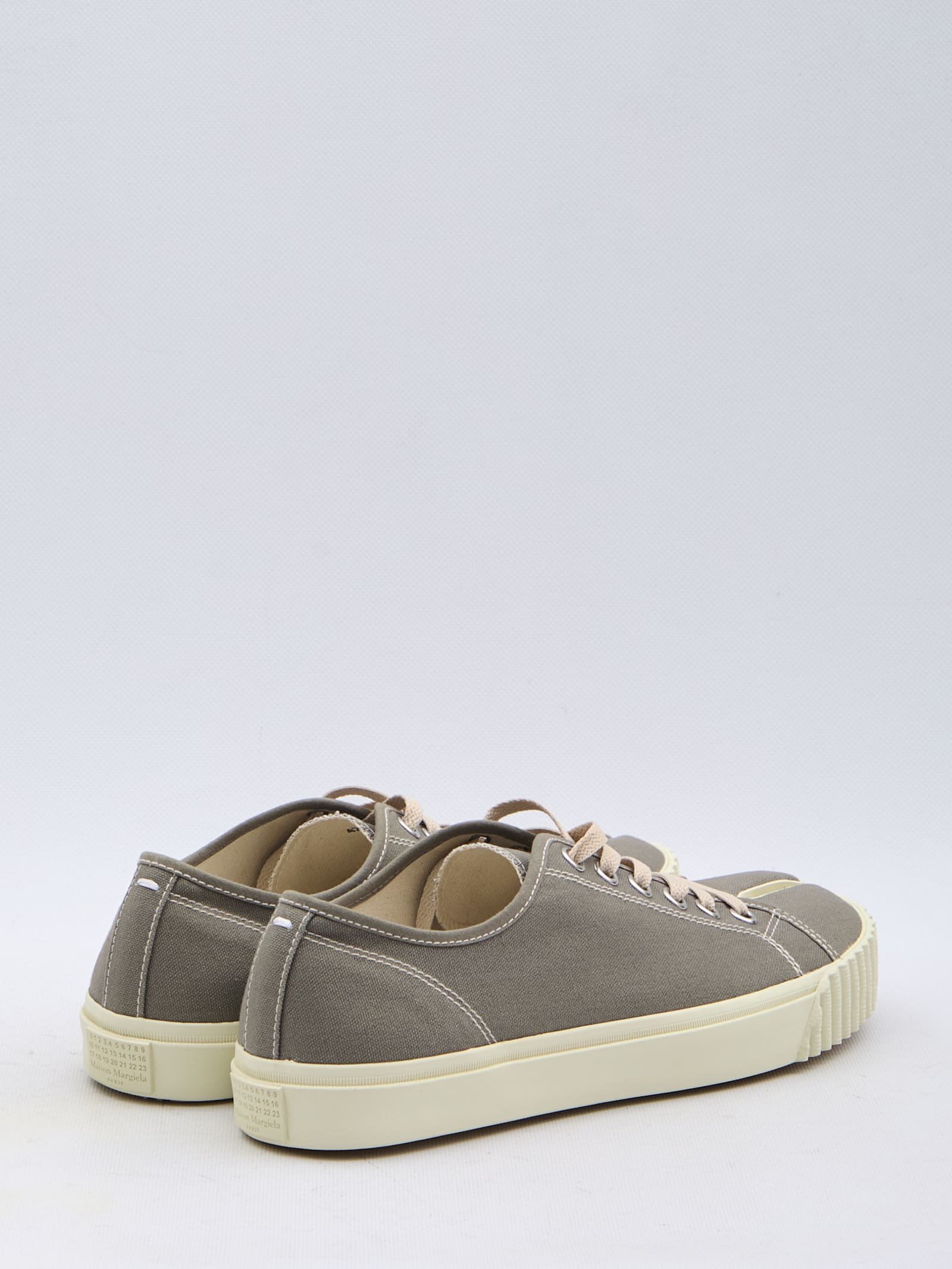 Shop Maison Margiela Low-top Tabi Sneakers In Beige