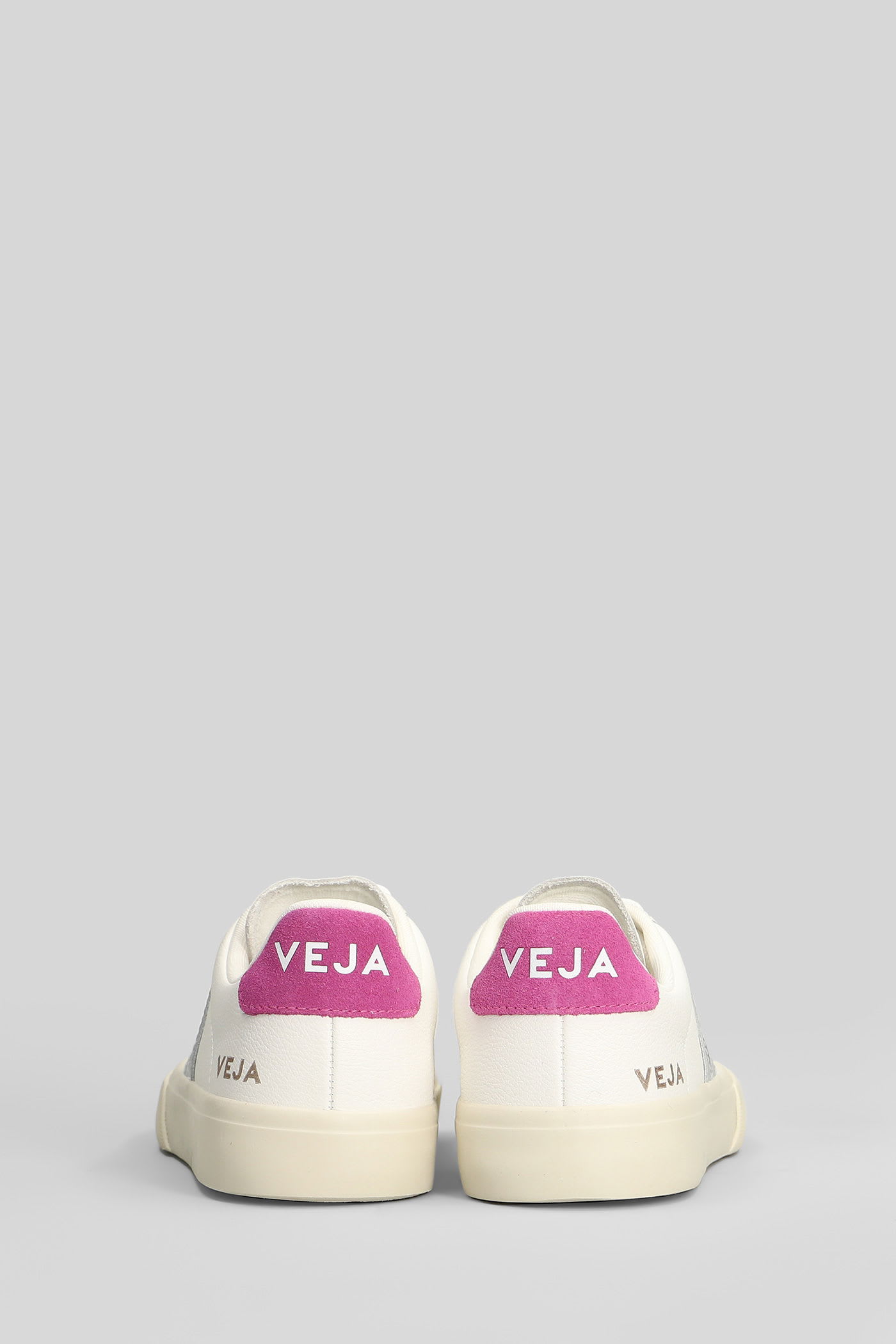 Veja Sneakers Campo Chromefree White Silver Ultraviolet In Multi