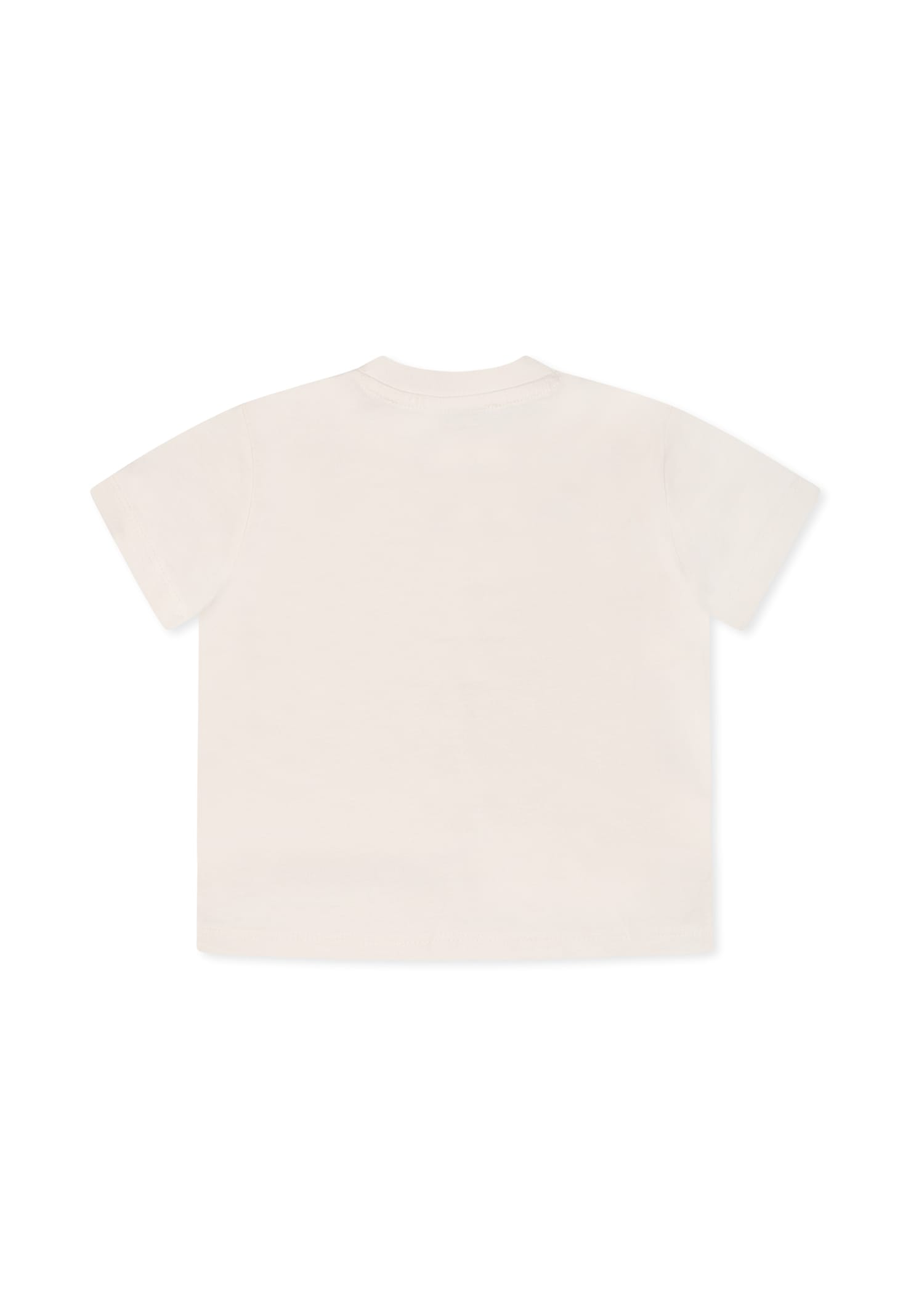 Kenzo Ivory T-shirt For Baby Boy With Logo In Ivory