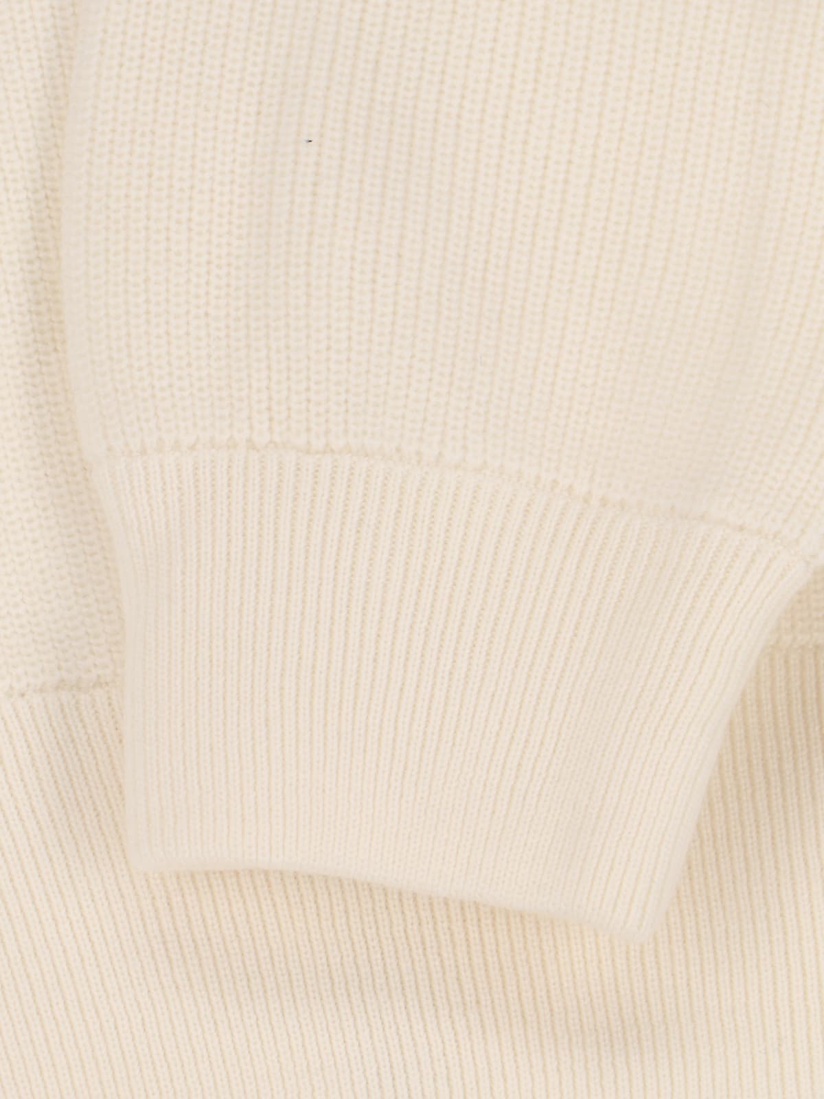 Shop Emporio Armani Knit Zip Cardigan In Crema