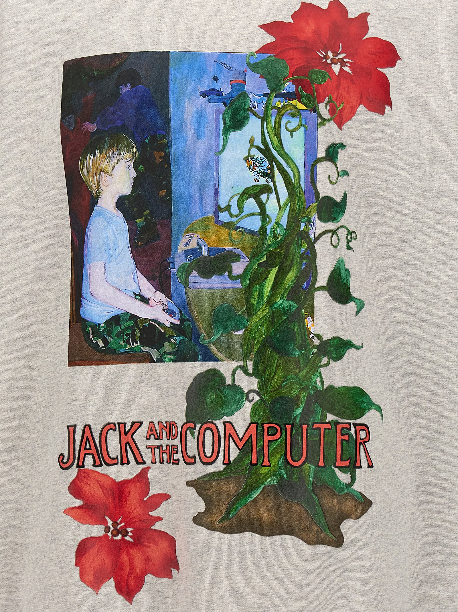 Shop Jw Anderson Jack And The Computer Sweatshirt In Gray