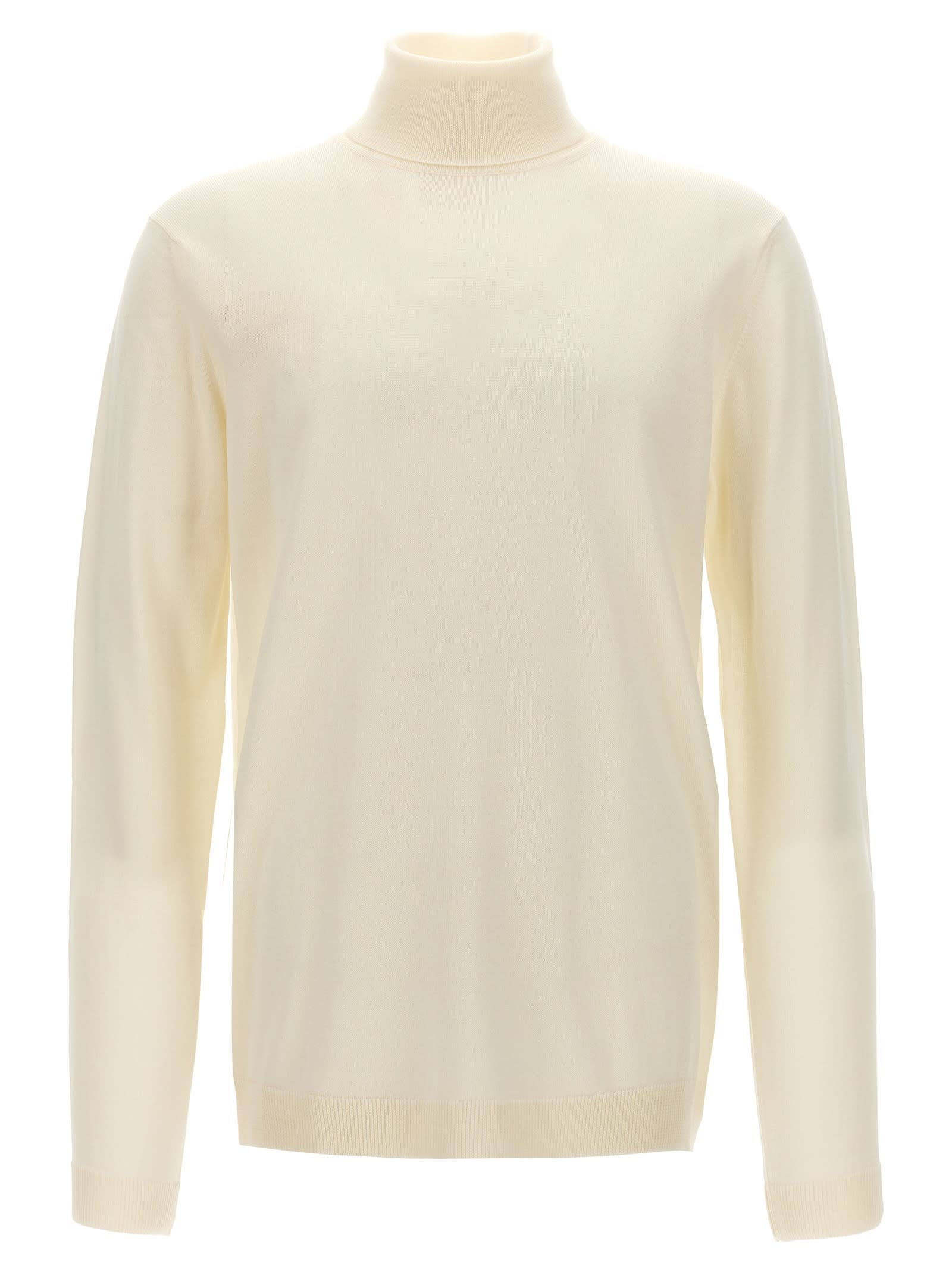 Shop Roberto Collina Wool Turtleneck Sweater In White