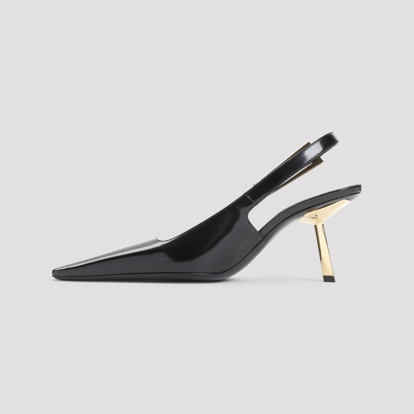 Saint Laurent Graham 110 Patent Leather Slingback Pumps In Black