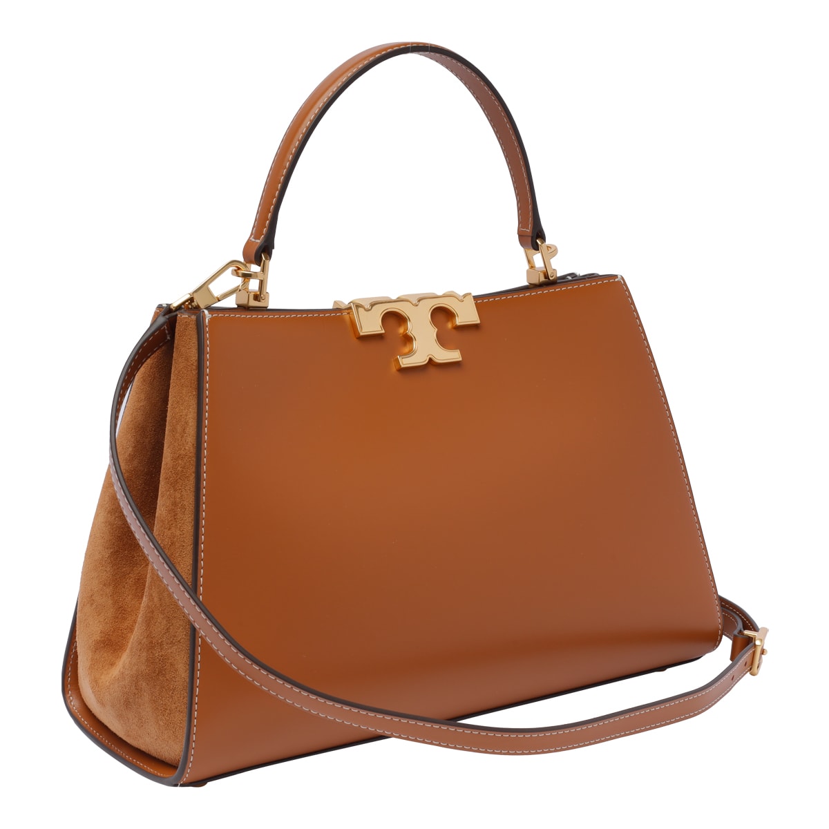 Shop Tory Burch Eleanor Satchel Bag In Brown