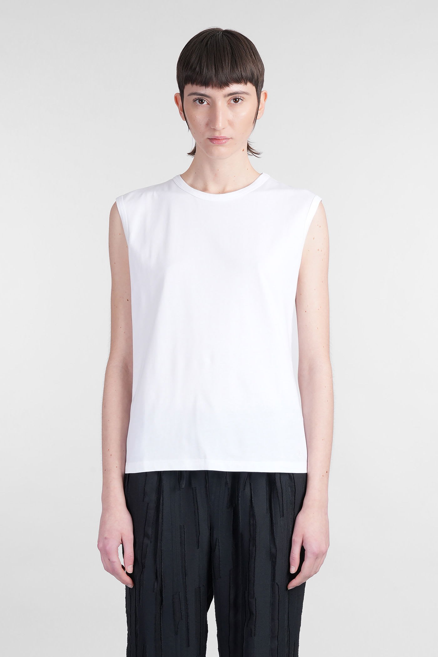 Loulou Studio Brani Tank Top In White Cotton