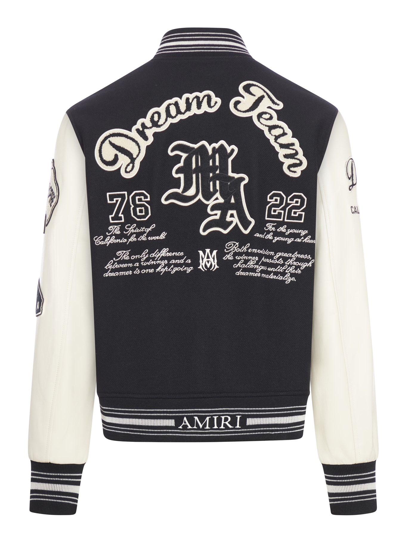 Shop Amiri Dream Team Varsity Jacket In Black