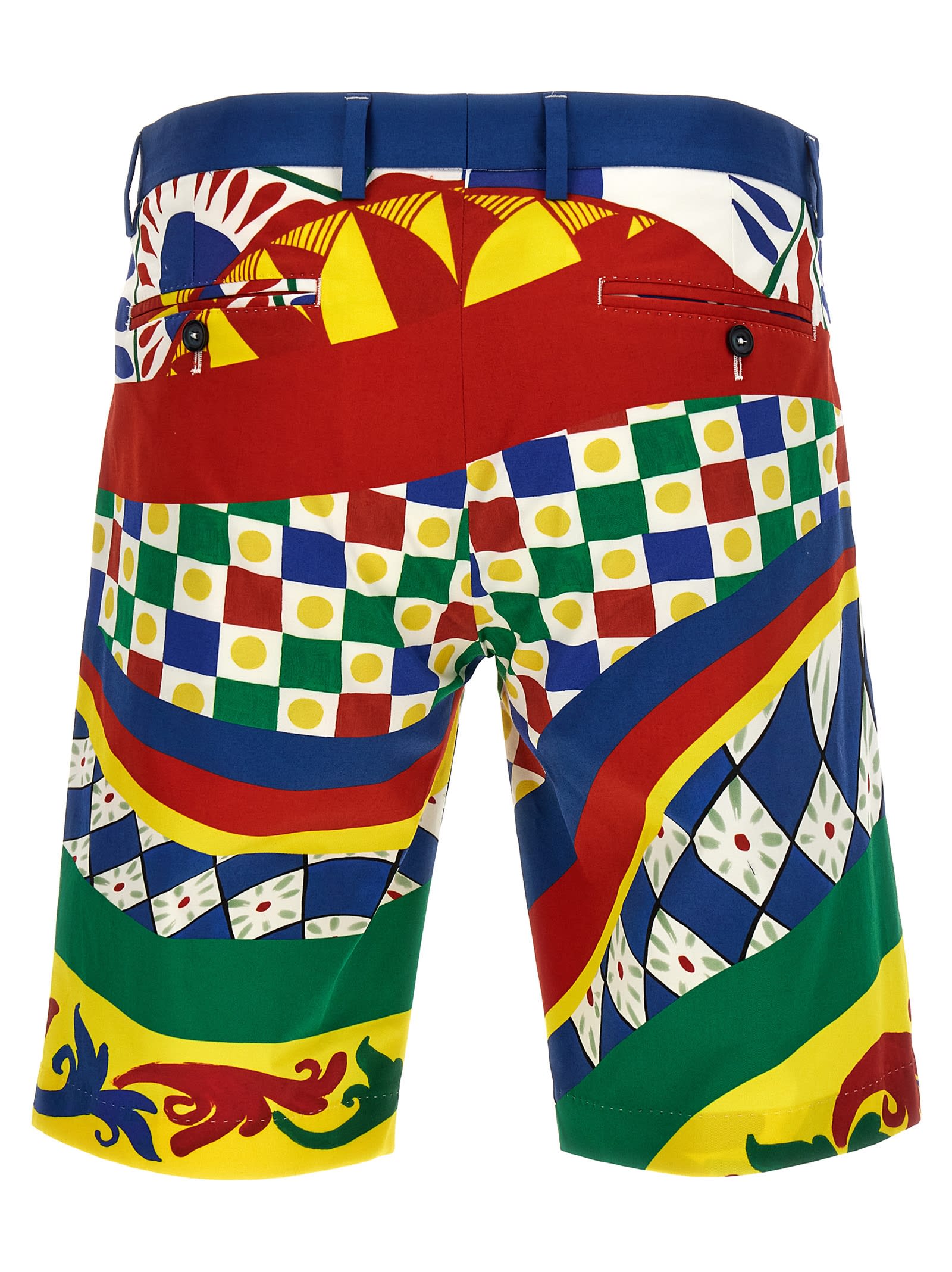 Shop Dolce & Gabbana Carretto Bermuda Shorts In Multicolor