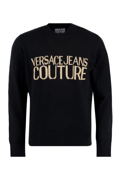 Versace Jeans Couture Sweater With Embroidered Logo