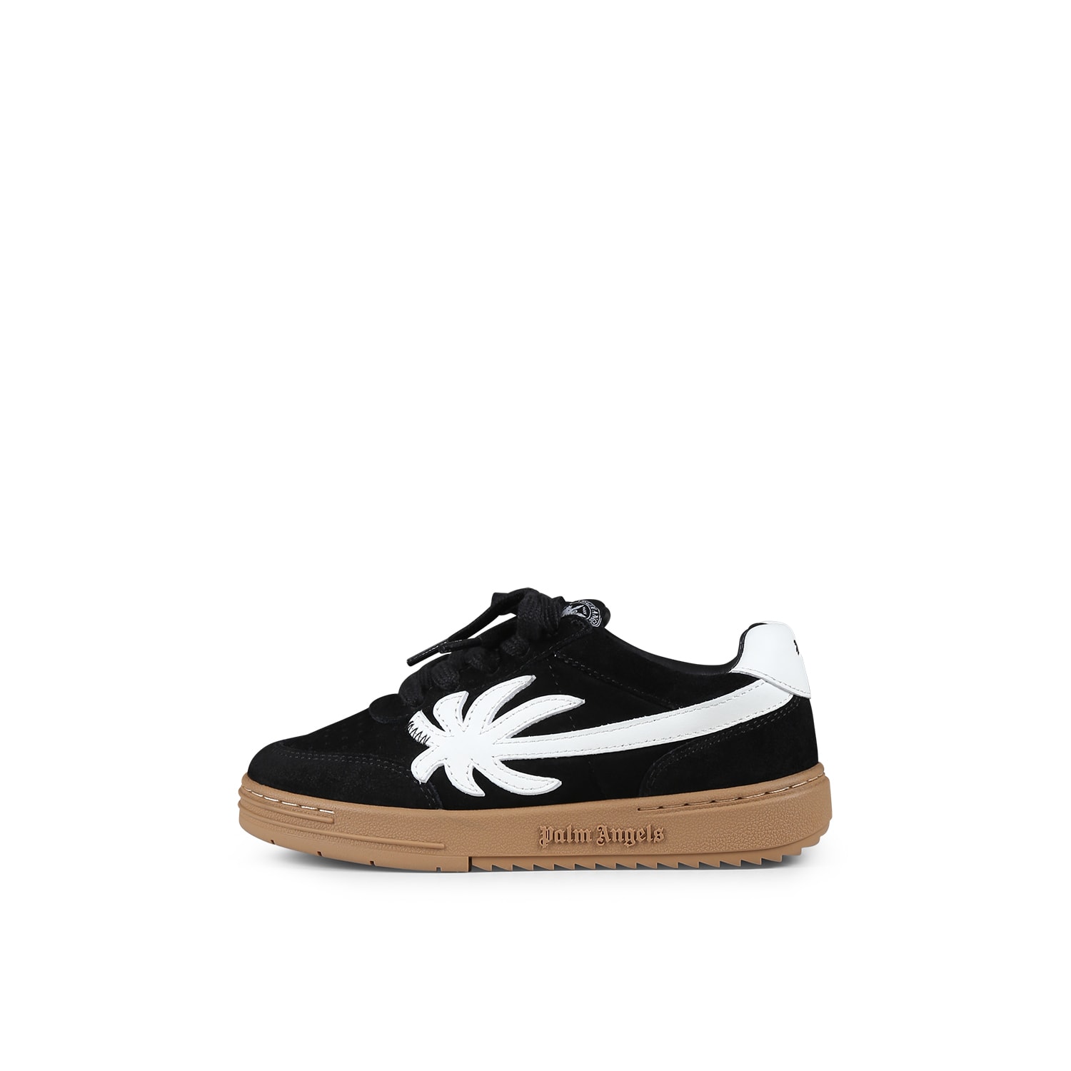 Palm Angels Black Sneakers For Kids With Palm Tree In Black