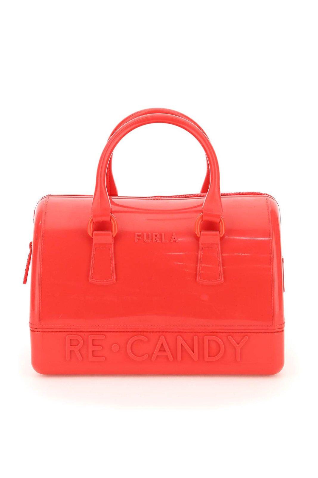 Furla Candy Logo Embossed Tote Bag