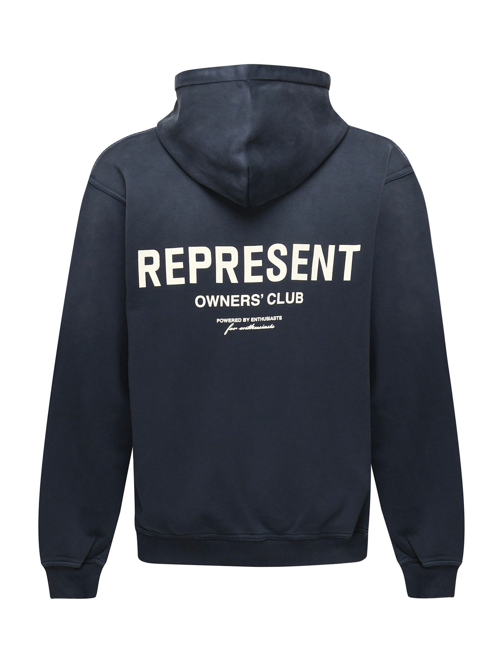 Represent Owners Club Hooded Cotton Sweatshirt In Blue