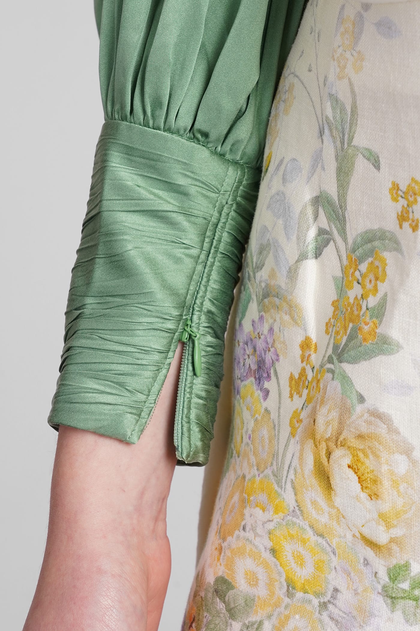 Shop Zimmermann Topwear In Green Silk