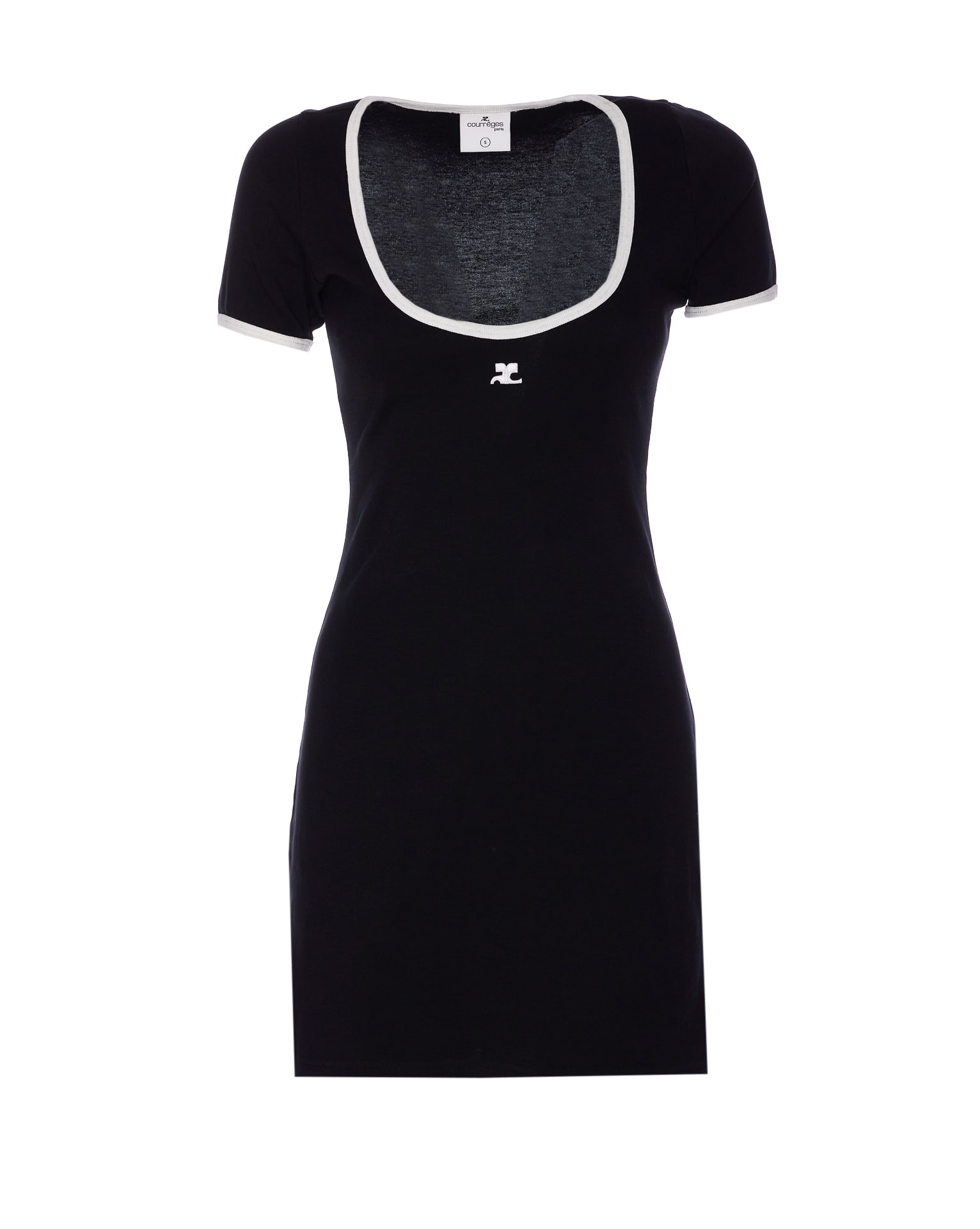 Courrèges Holistic Contrast Jersey Mini Dress