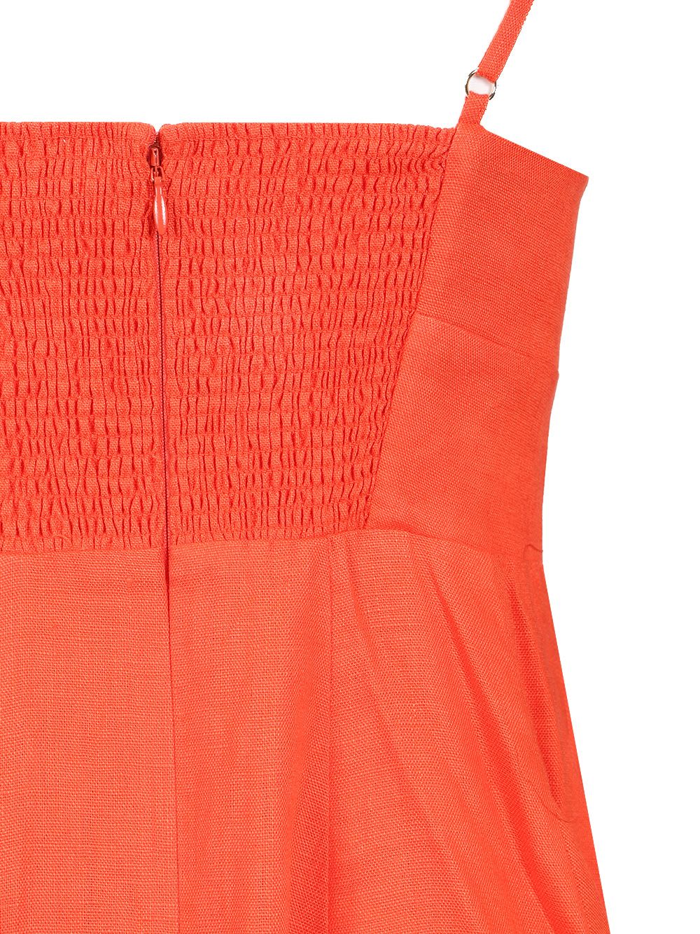Shop Zimmermann Midi Dress With Bow In Orange