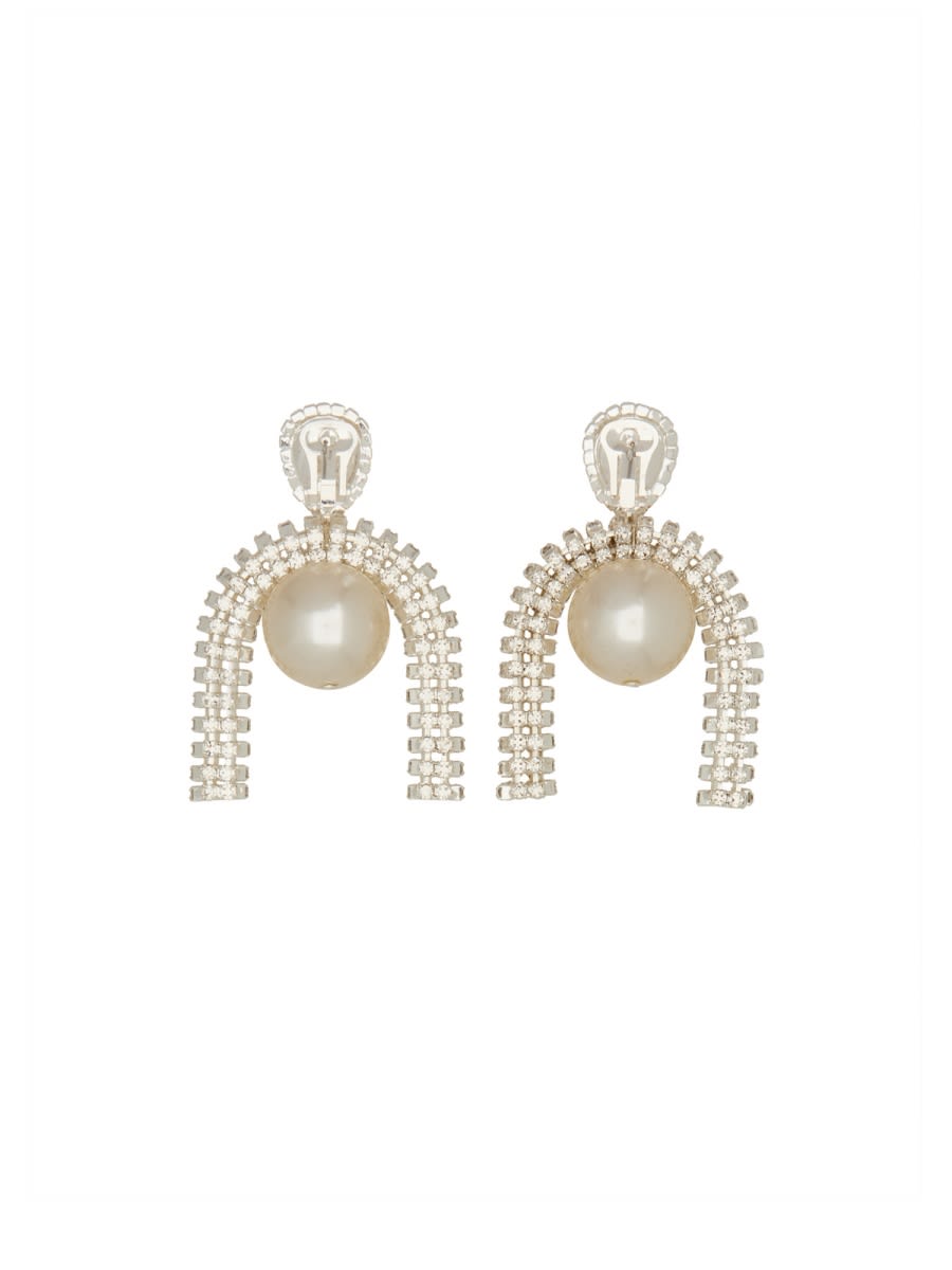 Shop Magda Butrym Earrings With Pendants In Silver