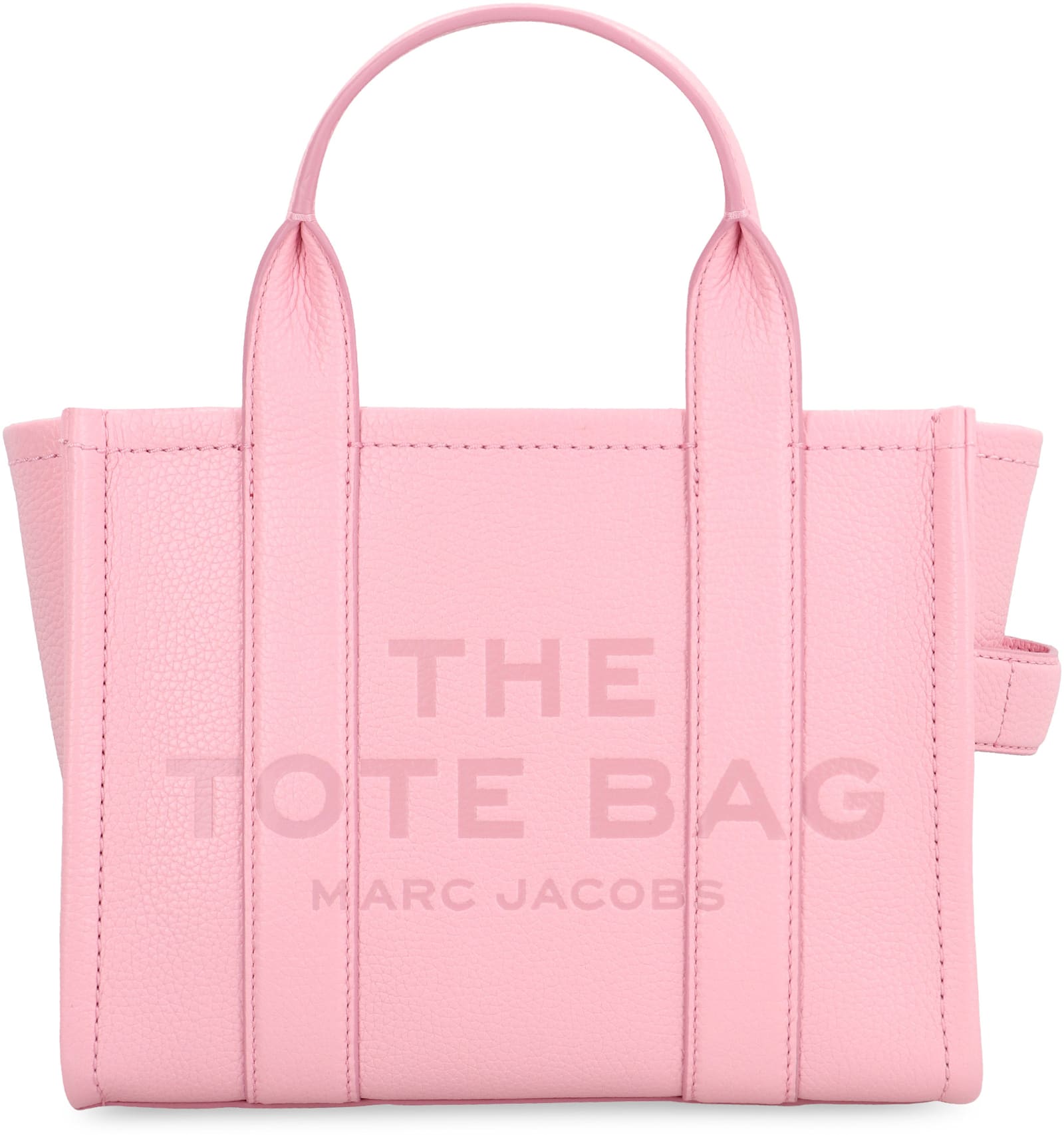 Shop Marc Jacobs The Leather Small Tote Bag In Pink