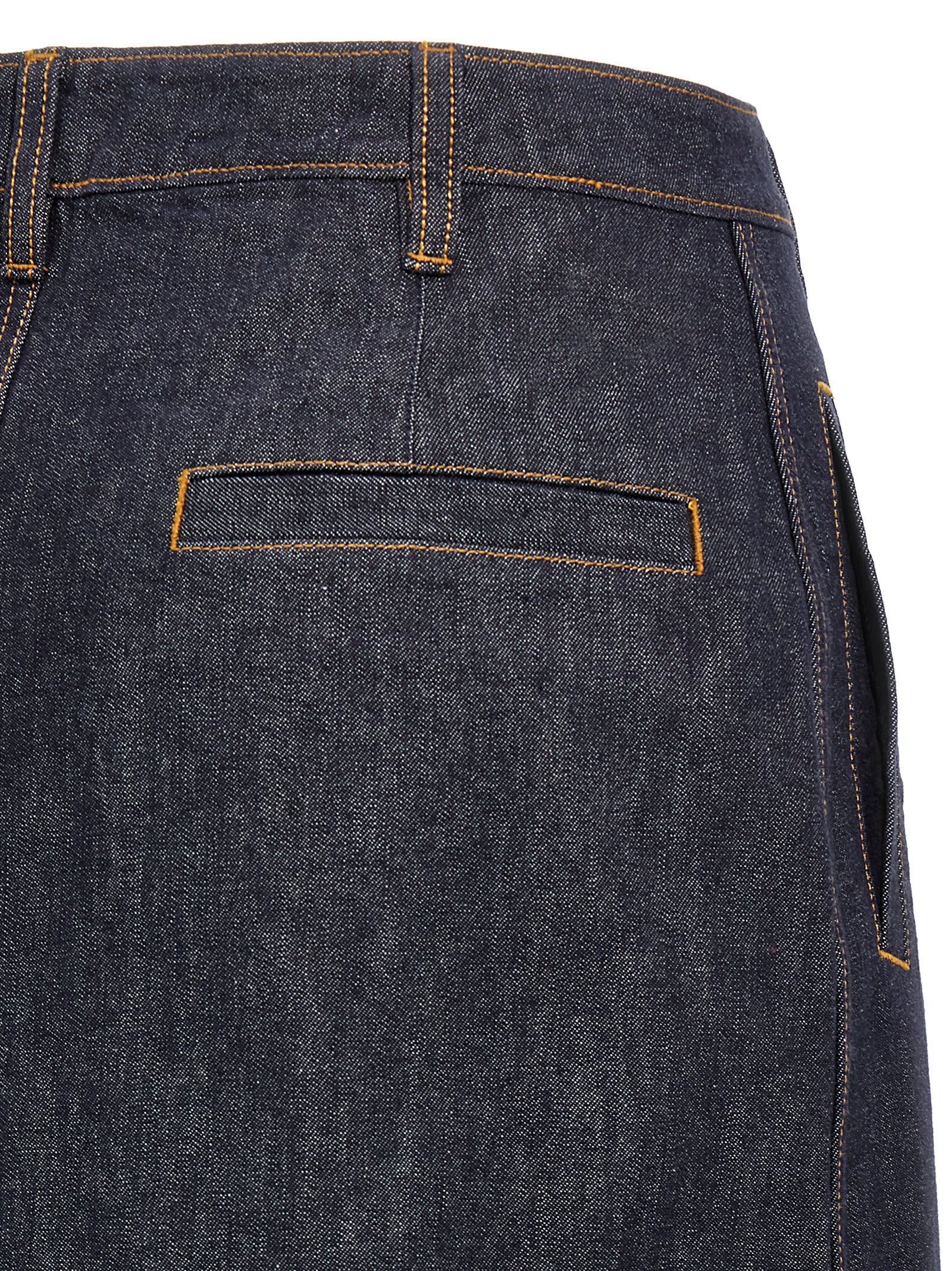 Theory Blue Denim Skirt In Blue