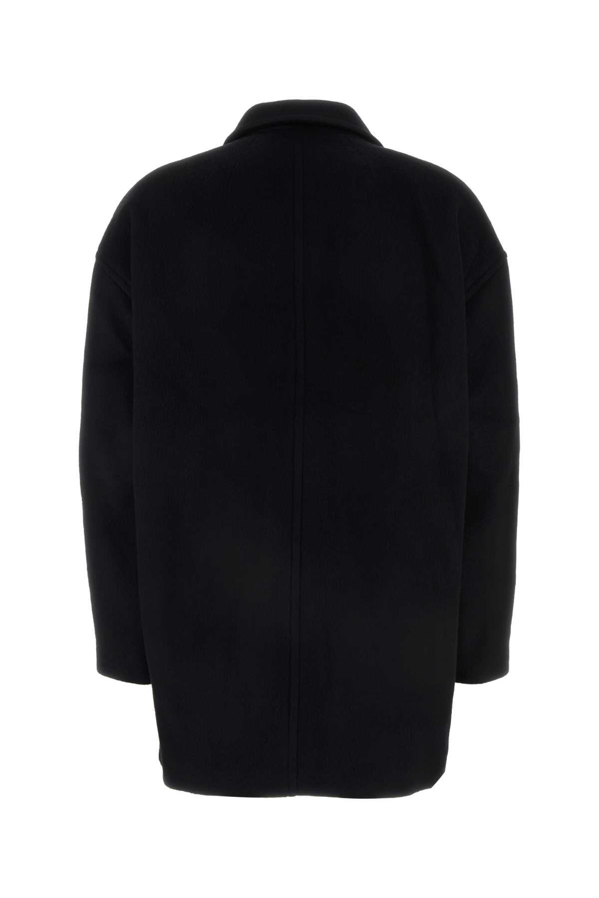 Shop Isabel Marant Black Wool Blend Eveline Coat