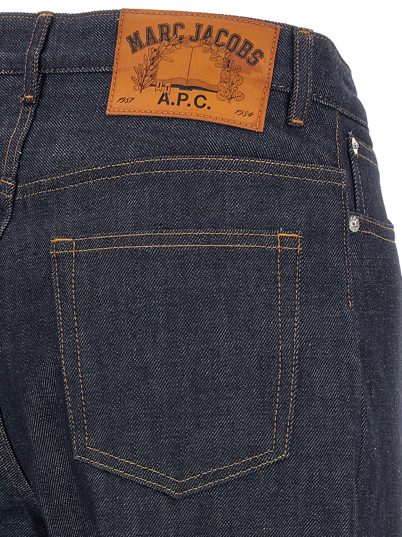 Apc Wide-leg Rigid Denim Jeans With Contrast Stitching In Black
