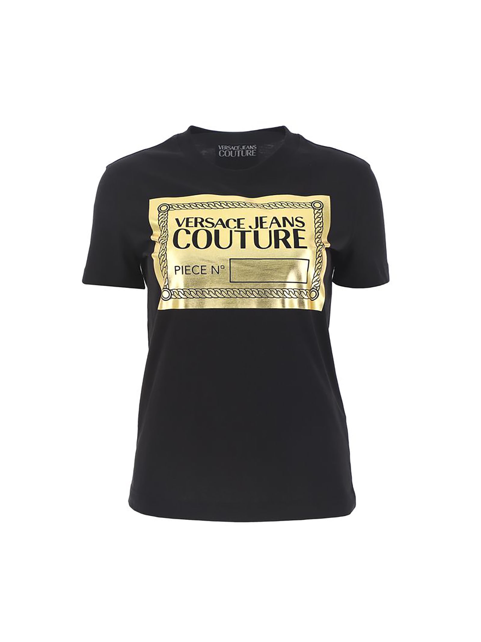Versace Jeans Couture Cotton T-shirt With Piece Number Full Foil