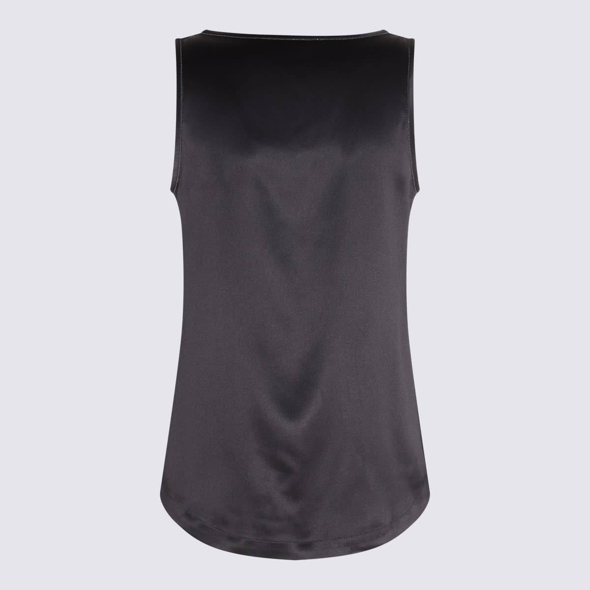 BRUNELLO CUCINELLI BLACK SILK BLEND TANK TOP