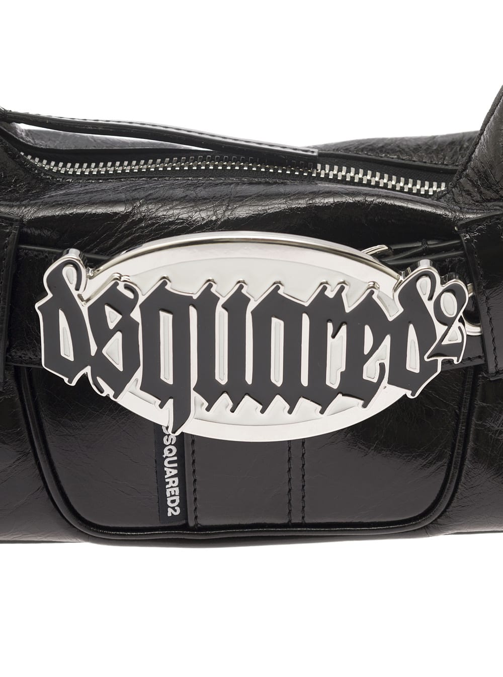 Shop Dsquared2 Gothic Black Crossbody Bag With Belt  In Leather Woman
