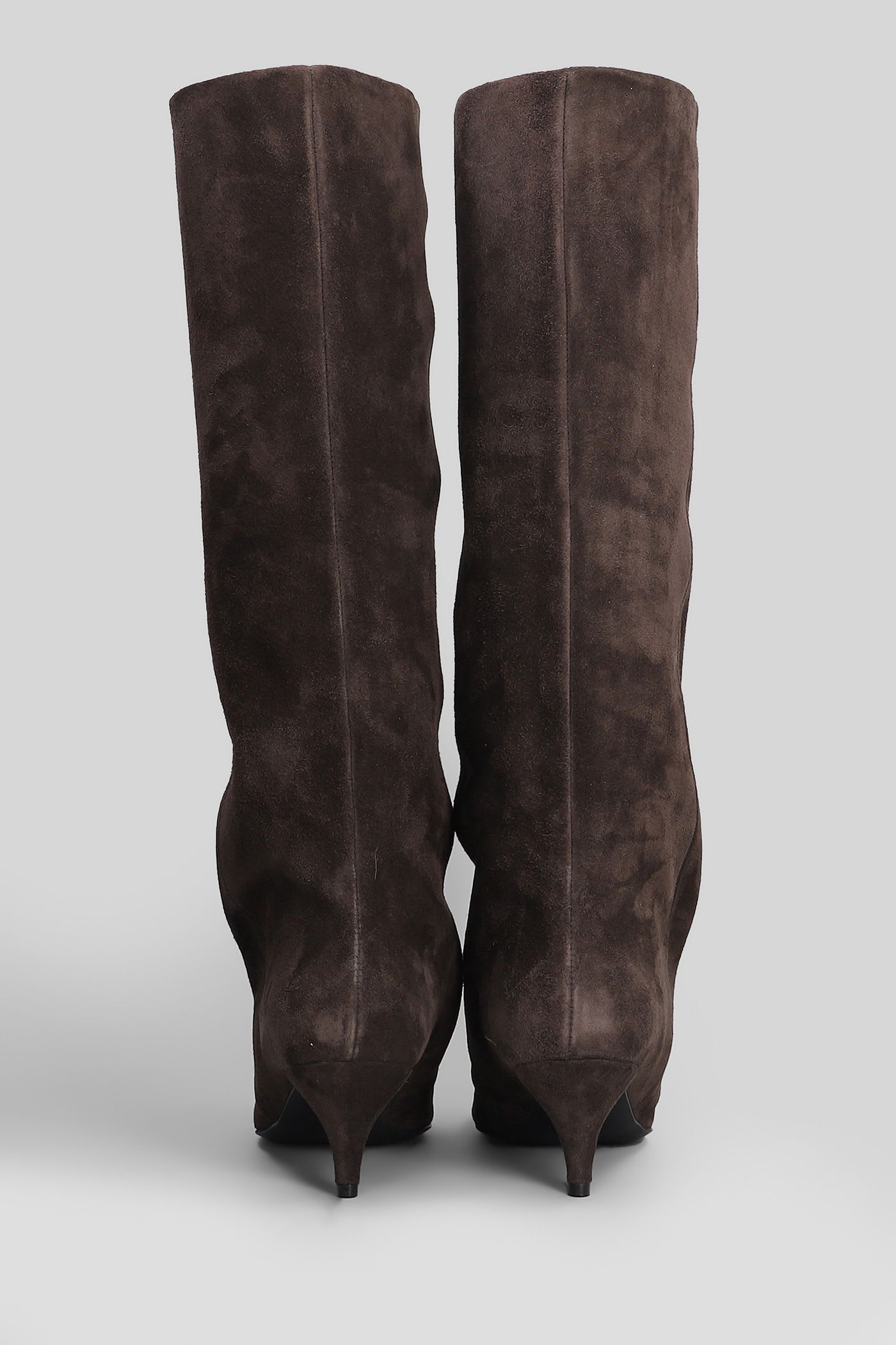 Alchimia High Heels Boots In Brown Suede In Brown