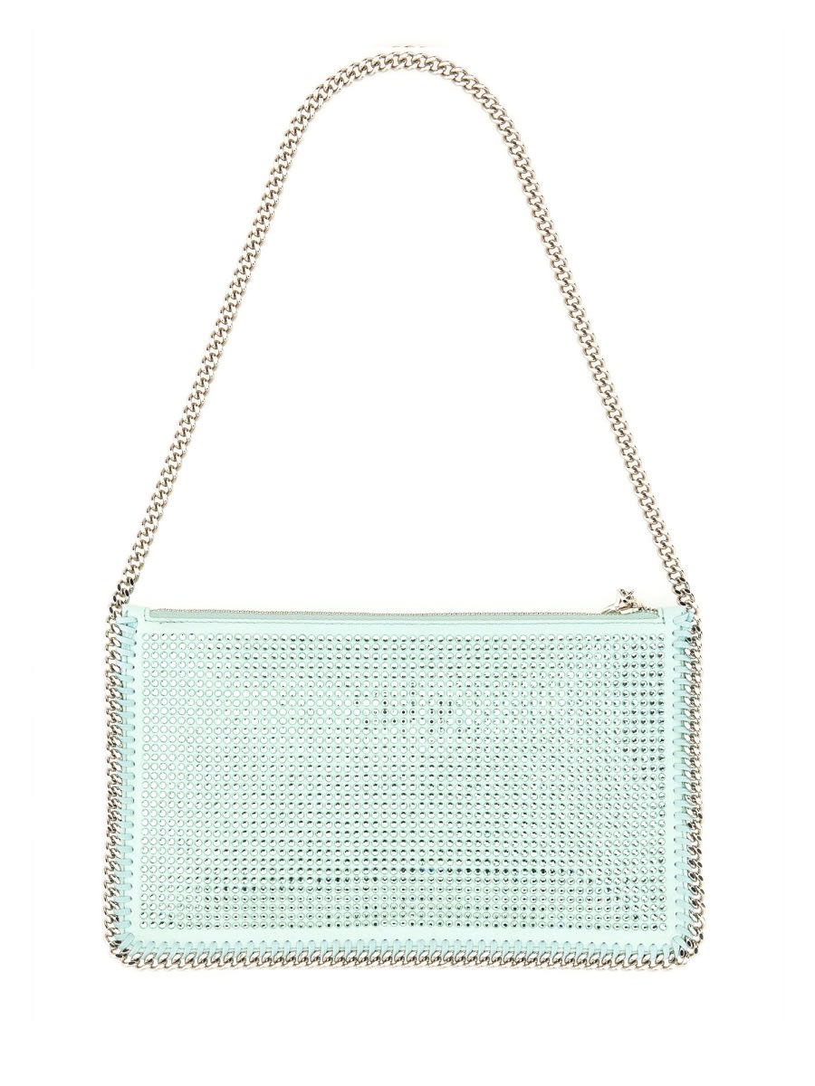 Stella Mccartney Falabella Clutch Shoulder Bag In Baby Blue