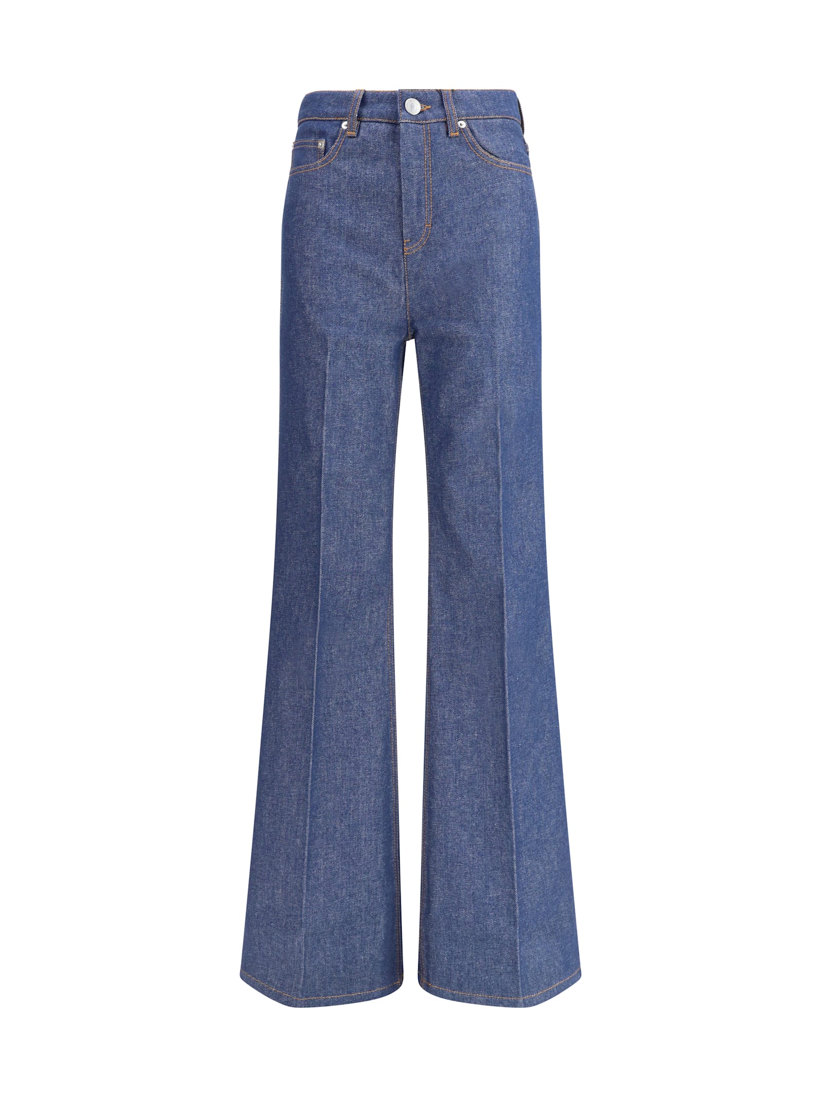 Ami Alexandre Mattiussi Ami Paris Women Flare Fit Jeans In Raw In Blue