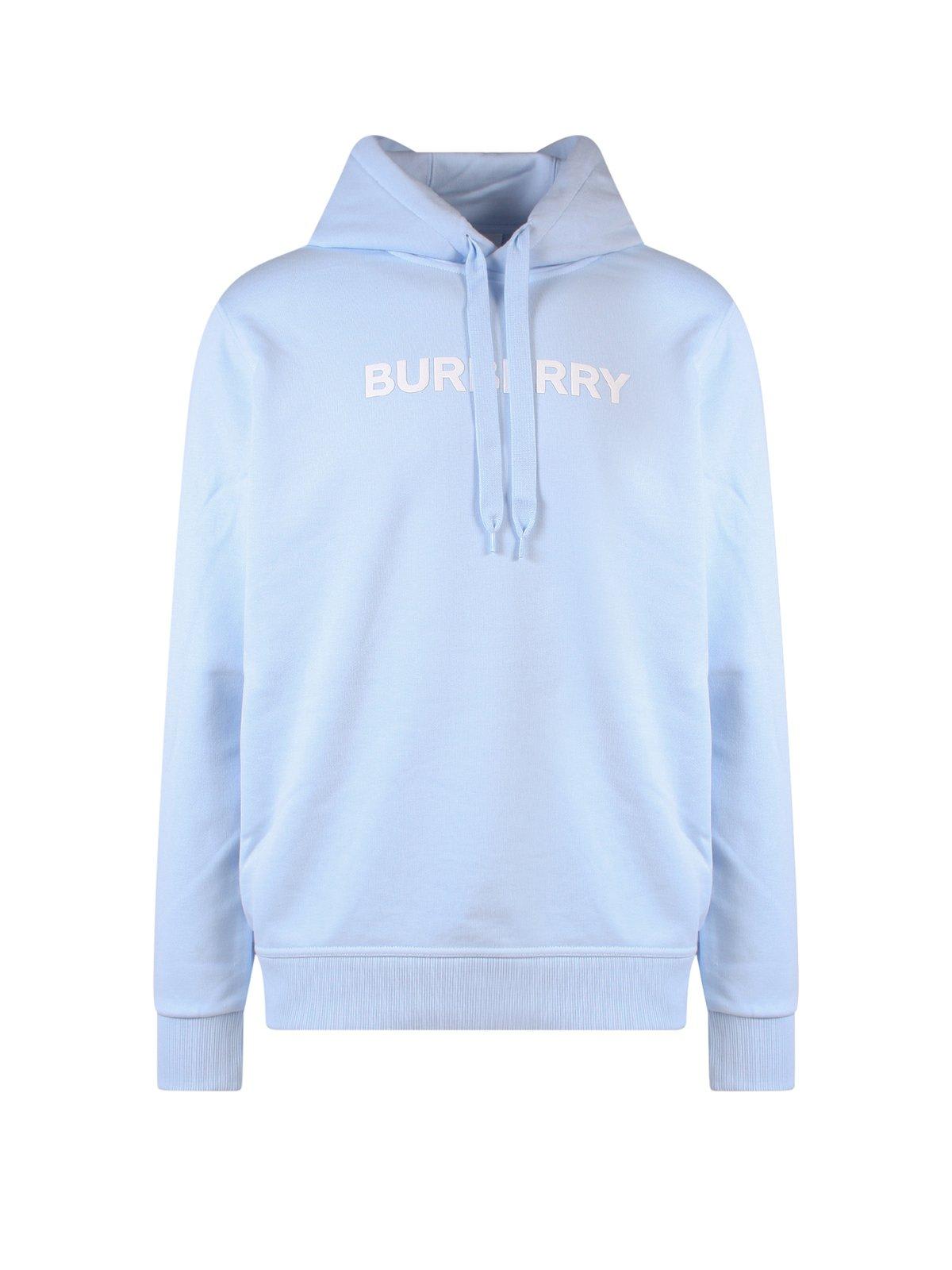 Burberry Logo Print Drawstring Hoodie
