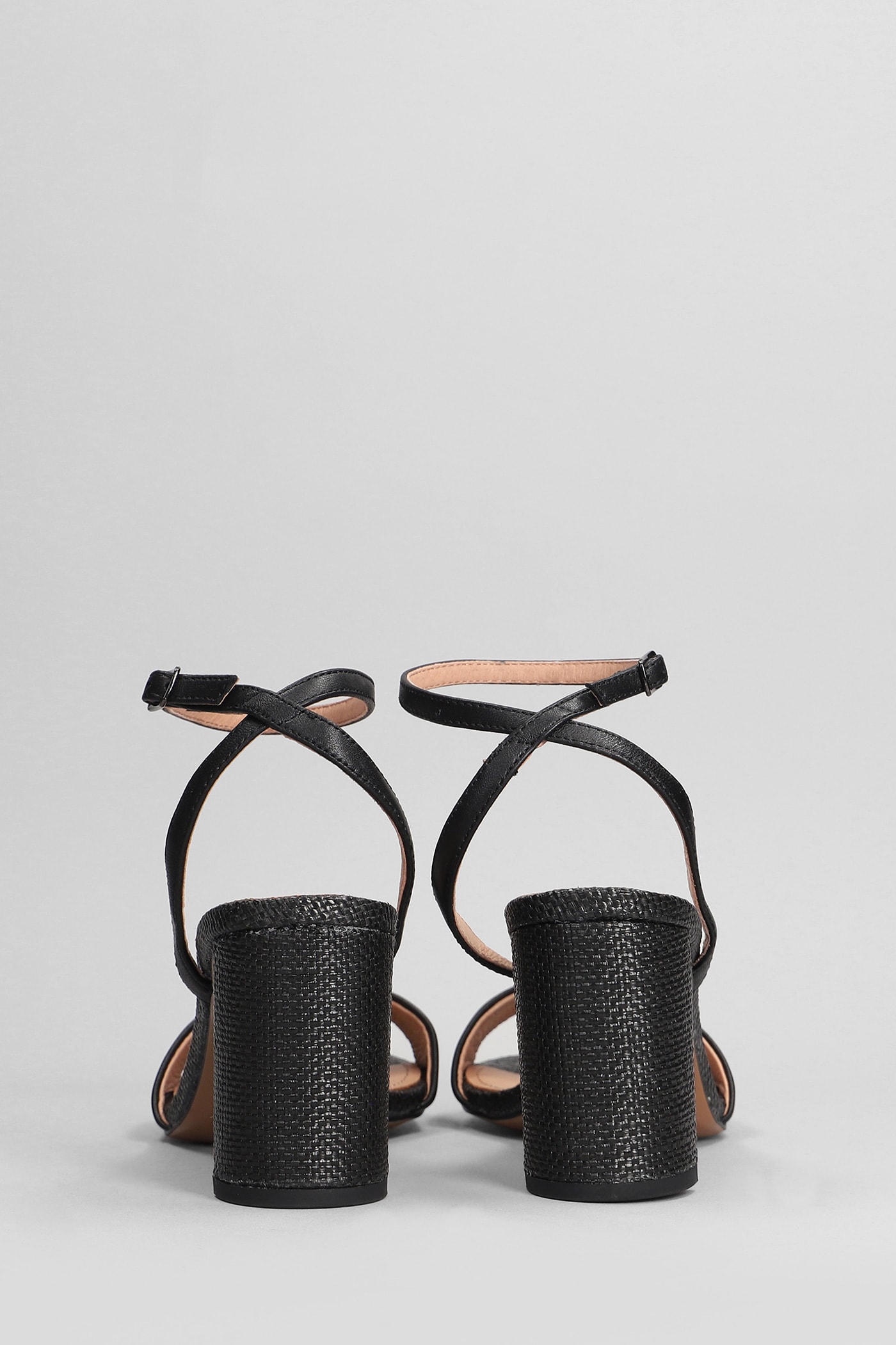 Shop Bibi Lou Aster Sandals In Black Leather