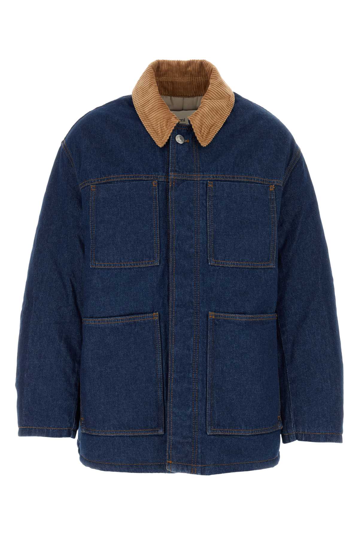 Ami Alexandre Mattiussi Denim Padded Jacket Ami Alexandre Mattiussi Denim Padded Jacket