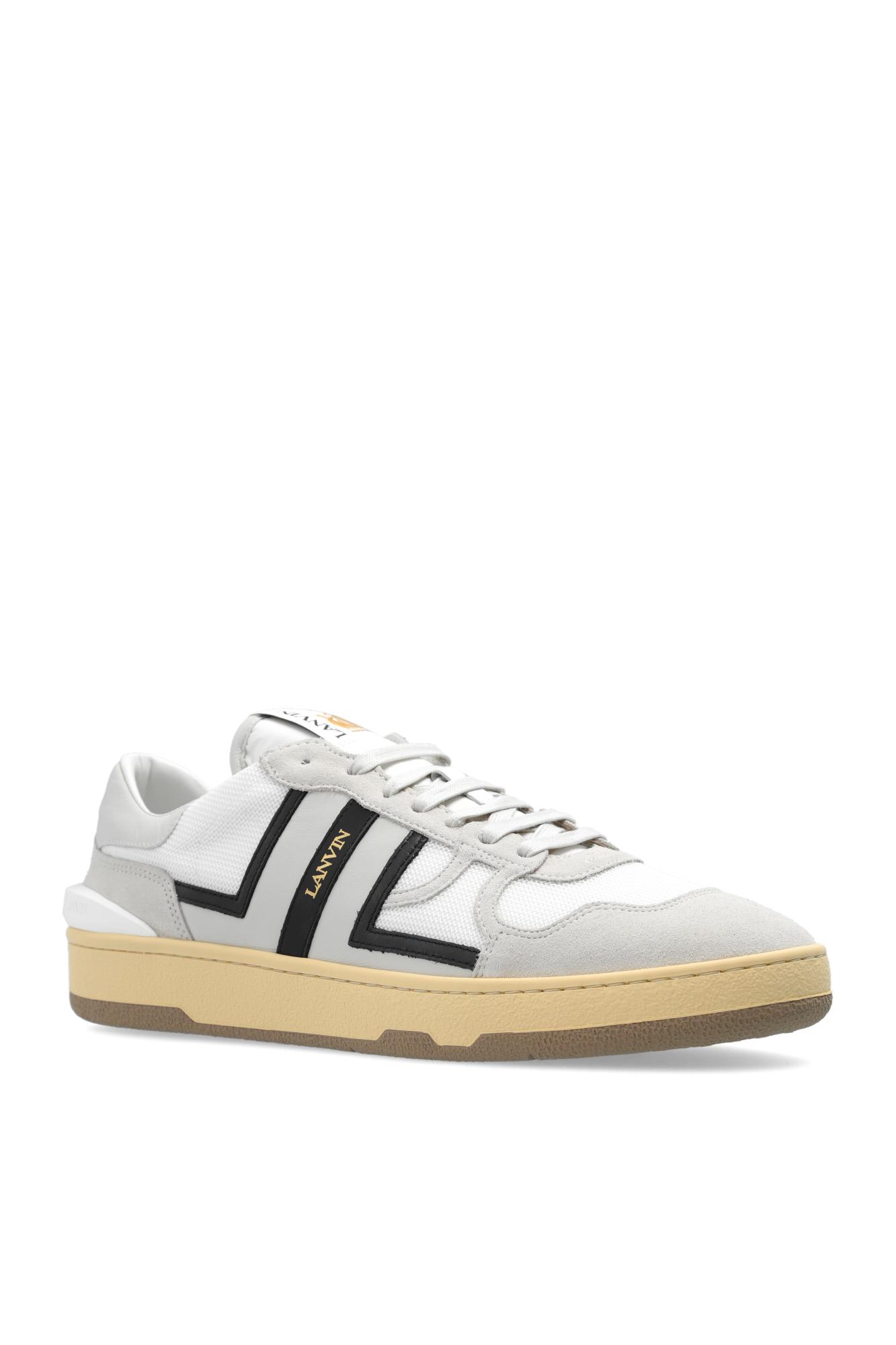 Shop Lanvin Clay Low Sneakers In Black/off White