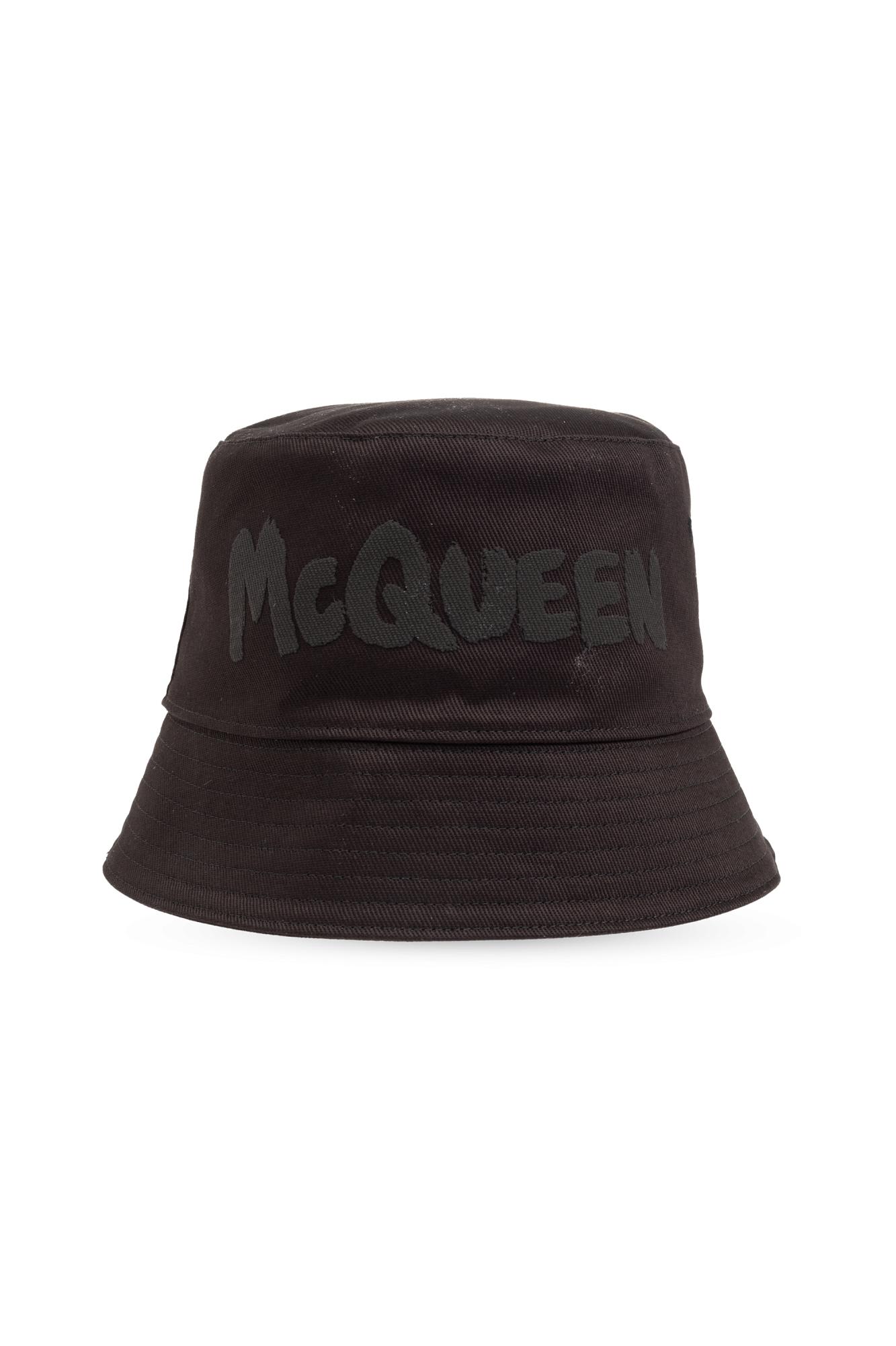 Alexander Mcqueen Hat With Logo In Black/medium Grey
