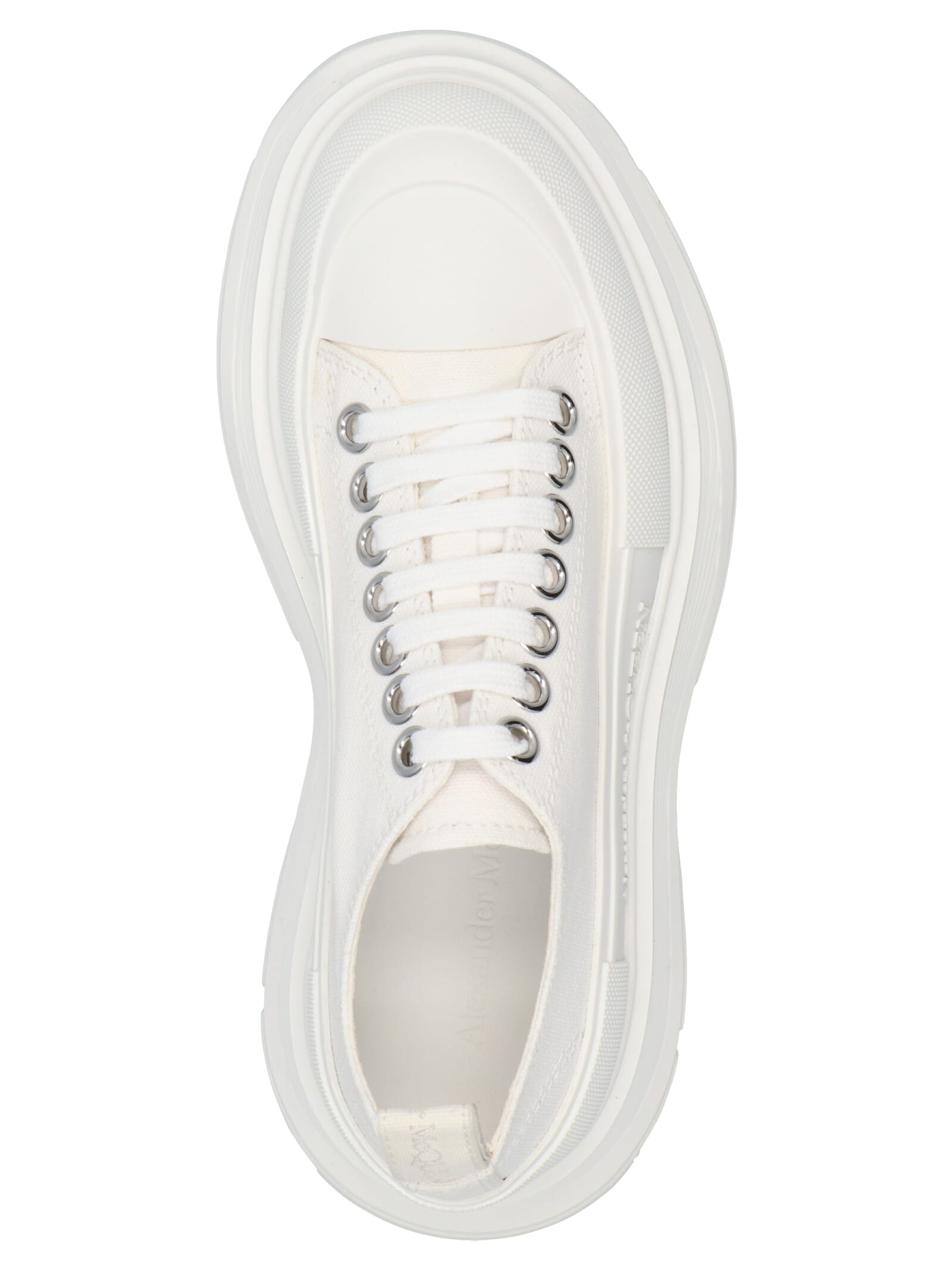 Shop Alexander Mcqueen Canvas Sack Sneakers In White