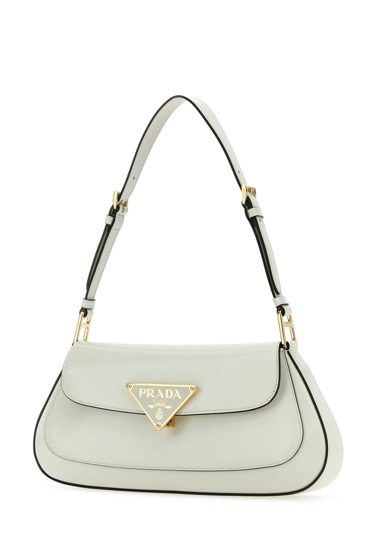 Shop Prada White Leather Shoulder Bag In Bianco1n