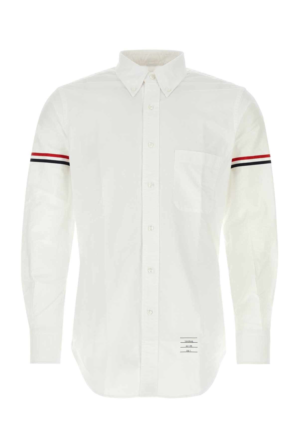 Shop Thom Browne White Piquet Shirt