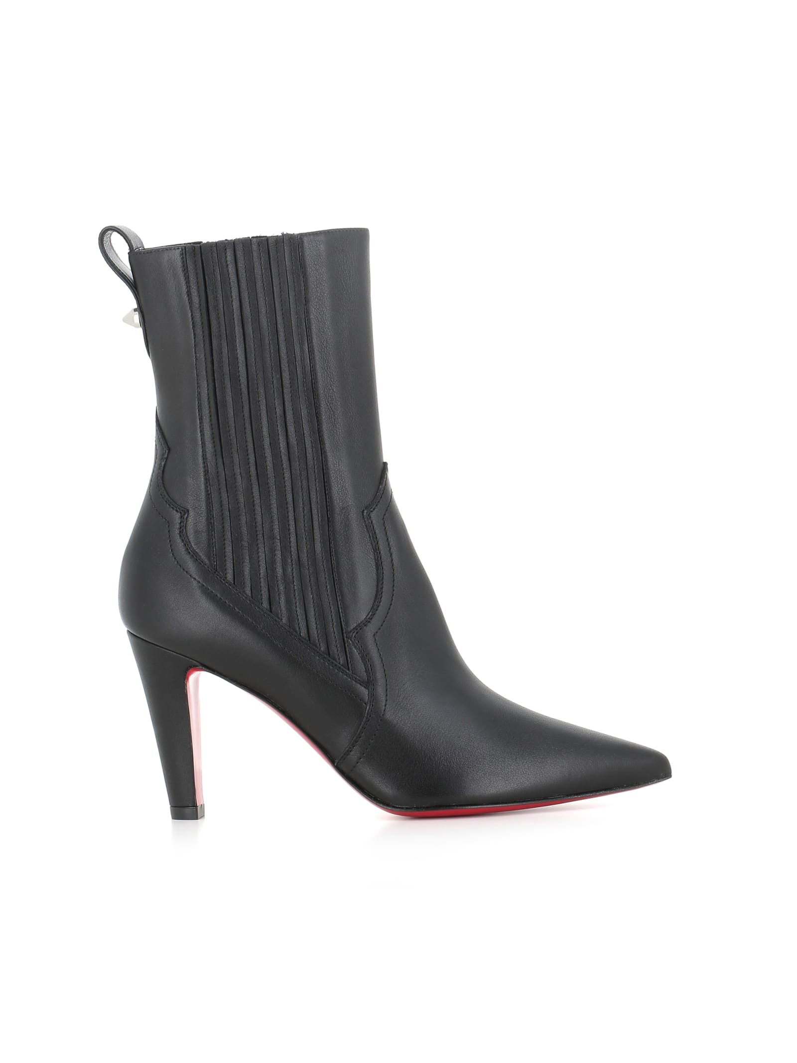 Shop Christian Louboutin Boot Santigag 85 In Black