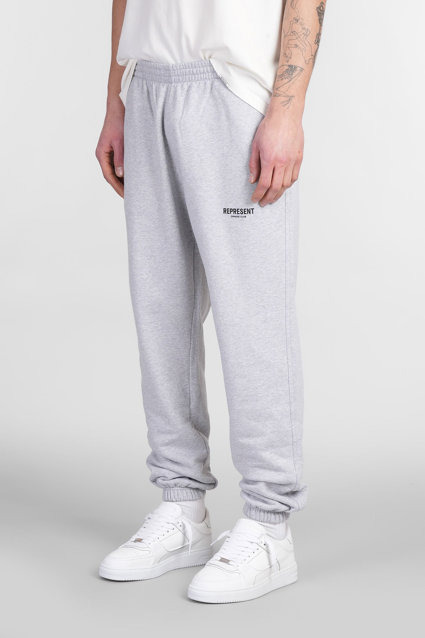 Represent Man Pants Light Grey Size Xl Cotton In Gray