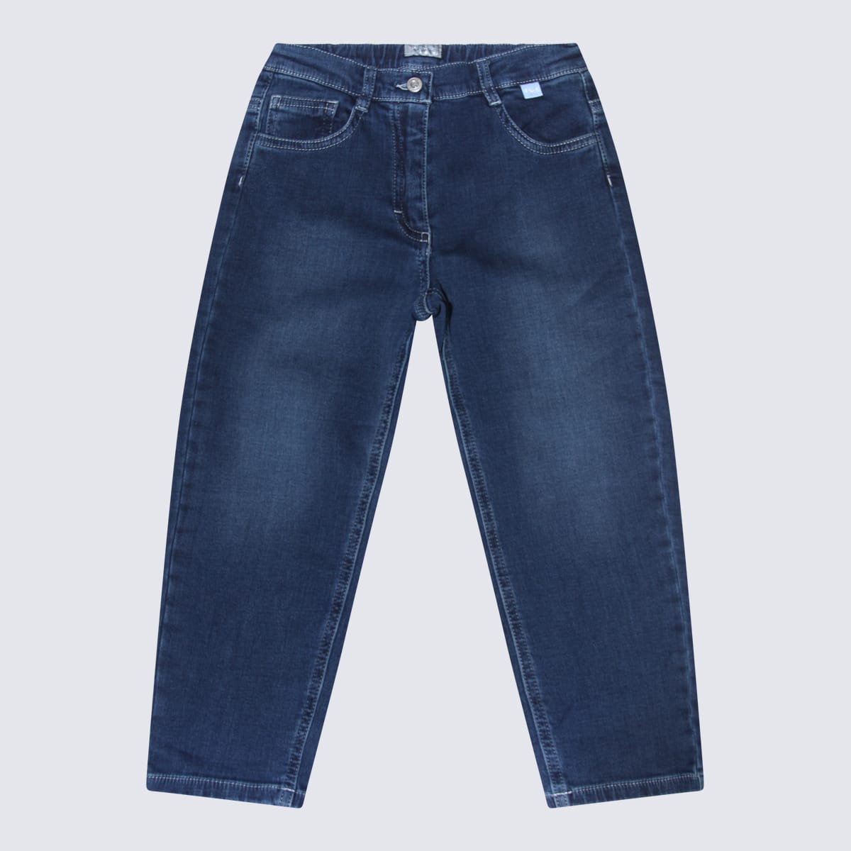 Shop Il Gufo Blue Denim Jeans