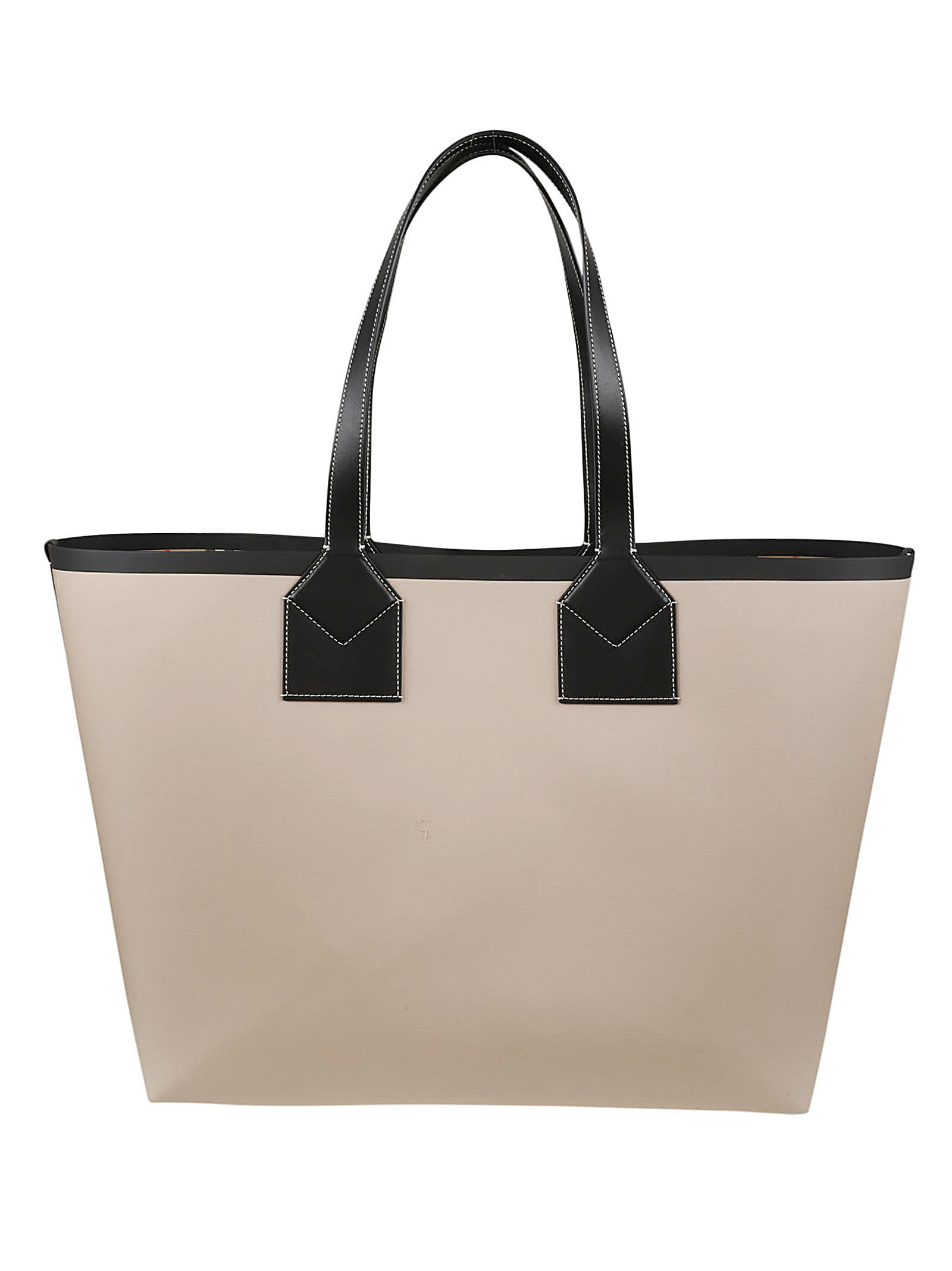 Shop Burberry Large Heritage Tote In Beige