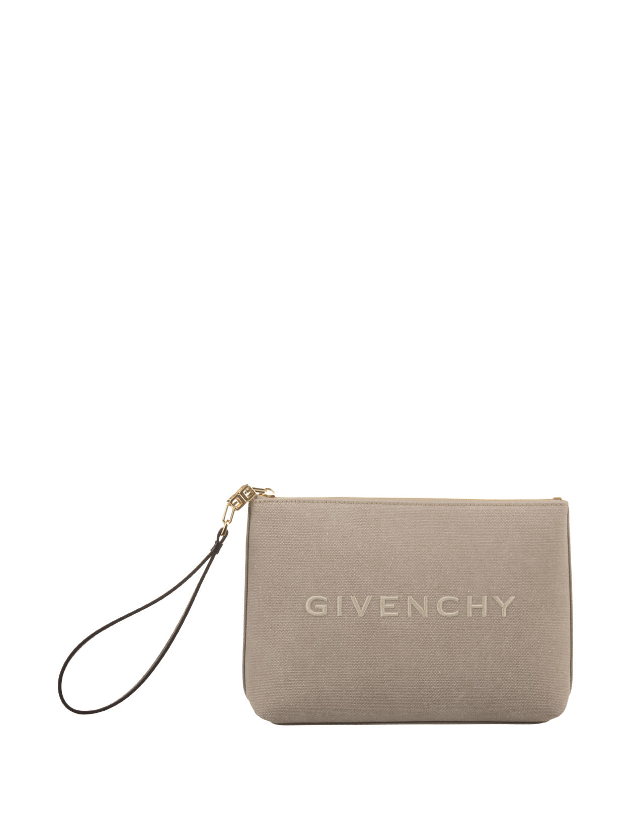 Givenchy Clutch Bag In Army Beige Canvas In Brown