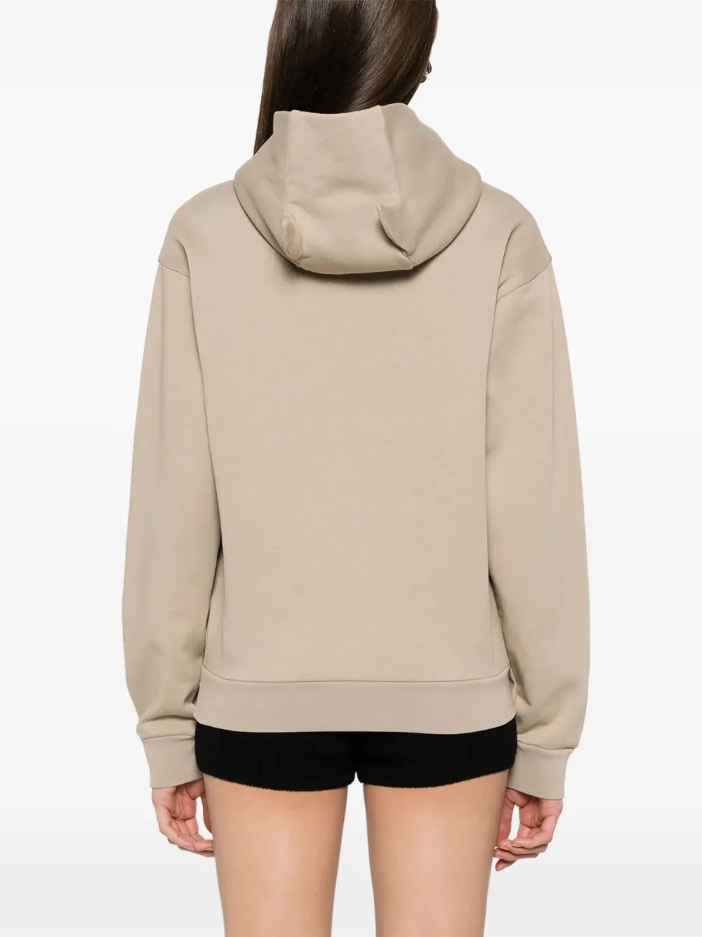Coperni Hooded Sweater With Front Pouch Pocket In Pink