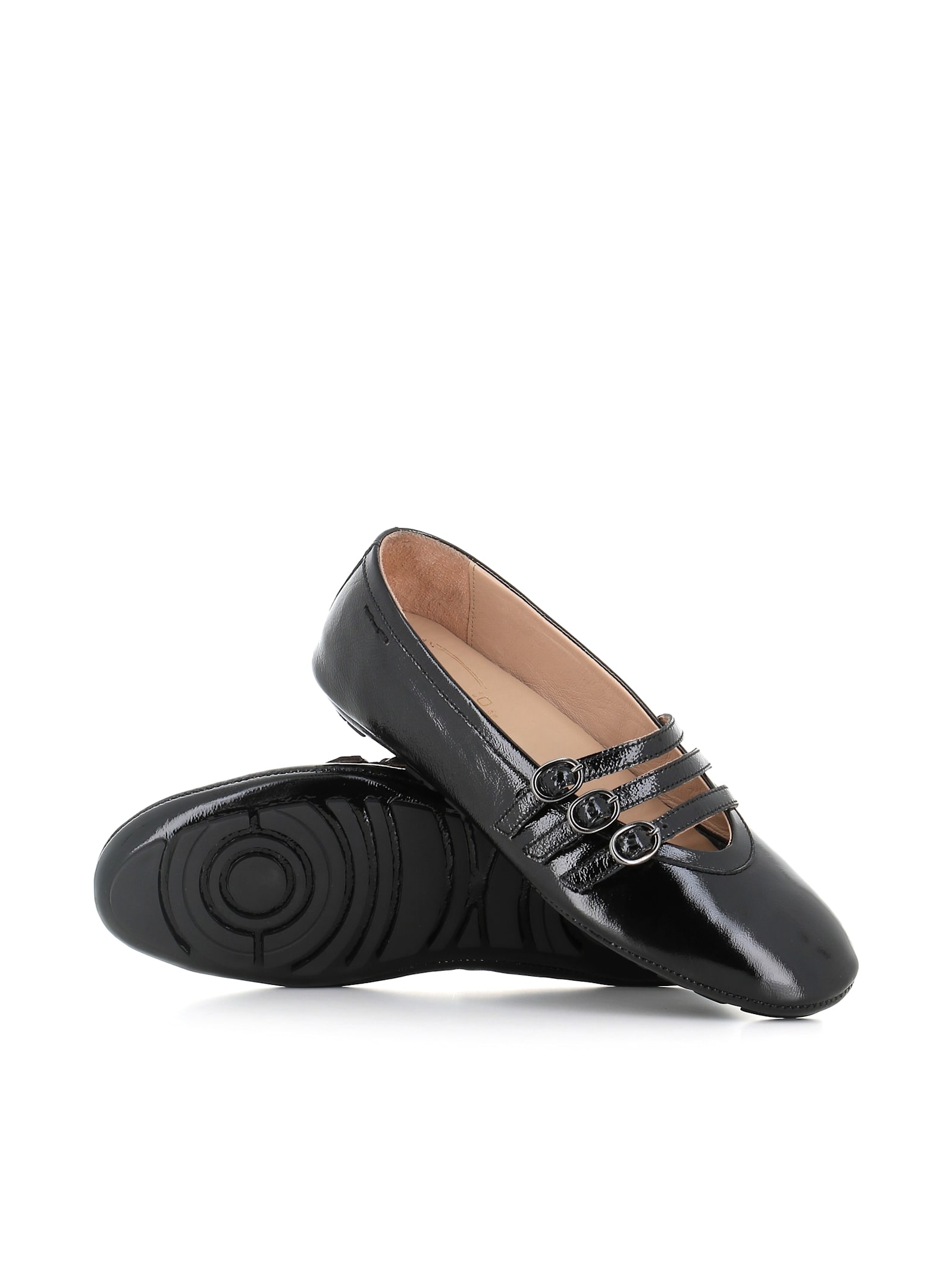 Alexander Hotto Buckle-embellished Ballet Flats In Black