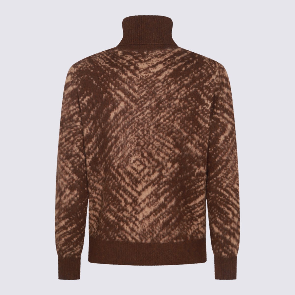 Shop Piacenza Cashmere Brown Wool Knitwear In Brown Beige