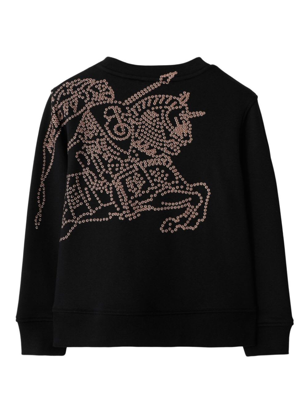 Burberry Ekd Crew-neck Cotton Sweatshirt In Black