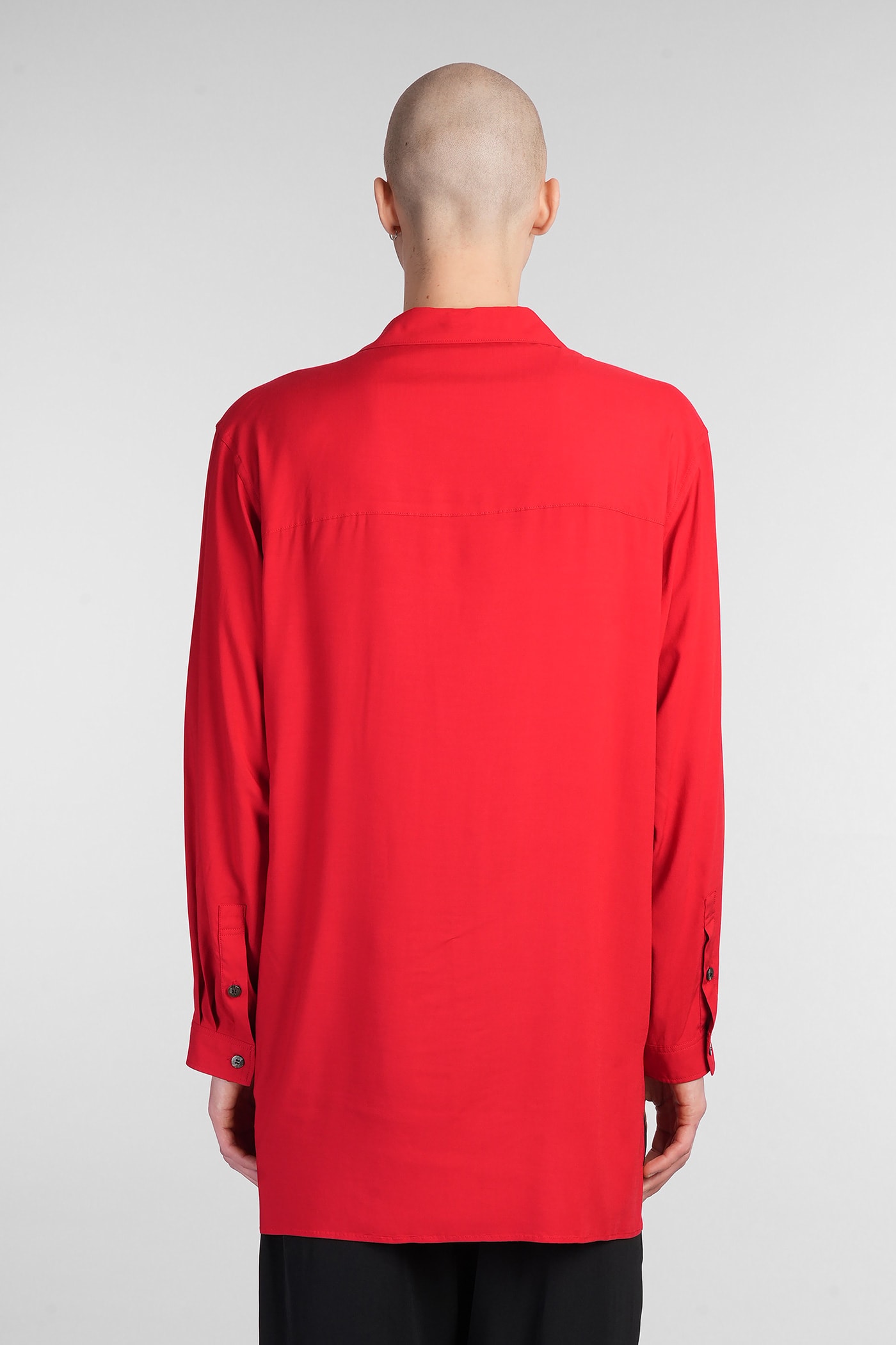 Yohji Yamamoto Shirt In Red Linen In Red